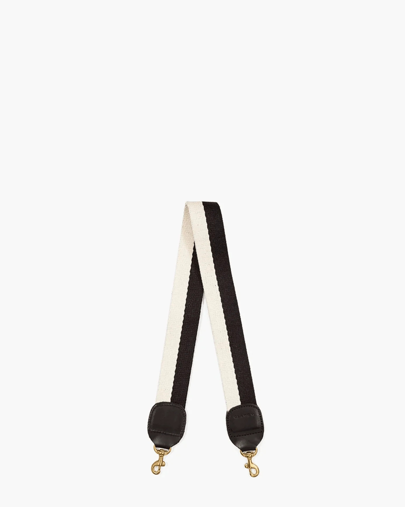 2Tone Webbing Adj Shoulder Strap in Black/Cream