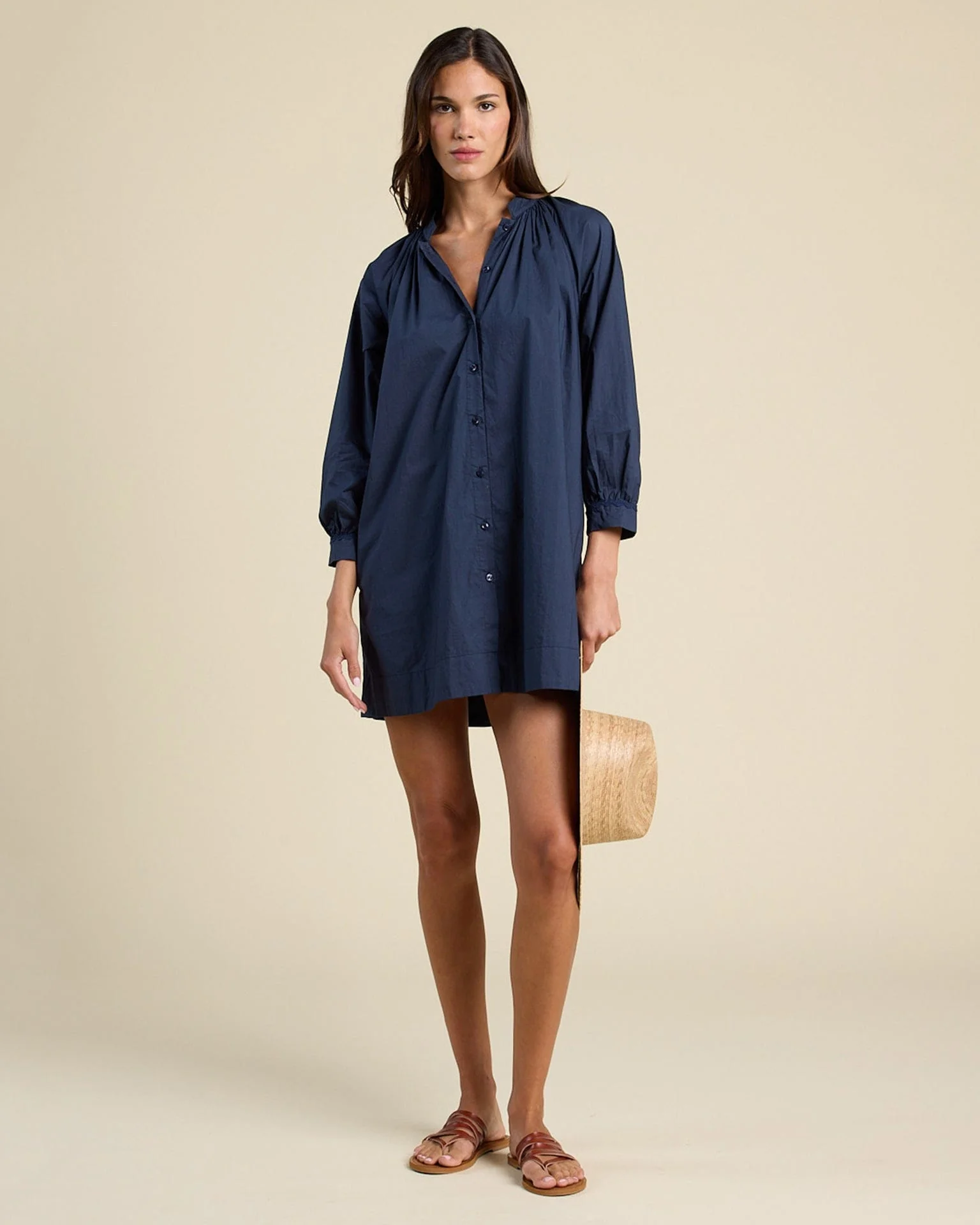 Angeline Dress in Navy
