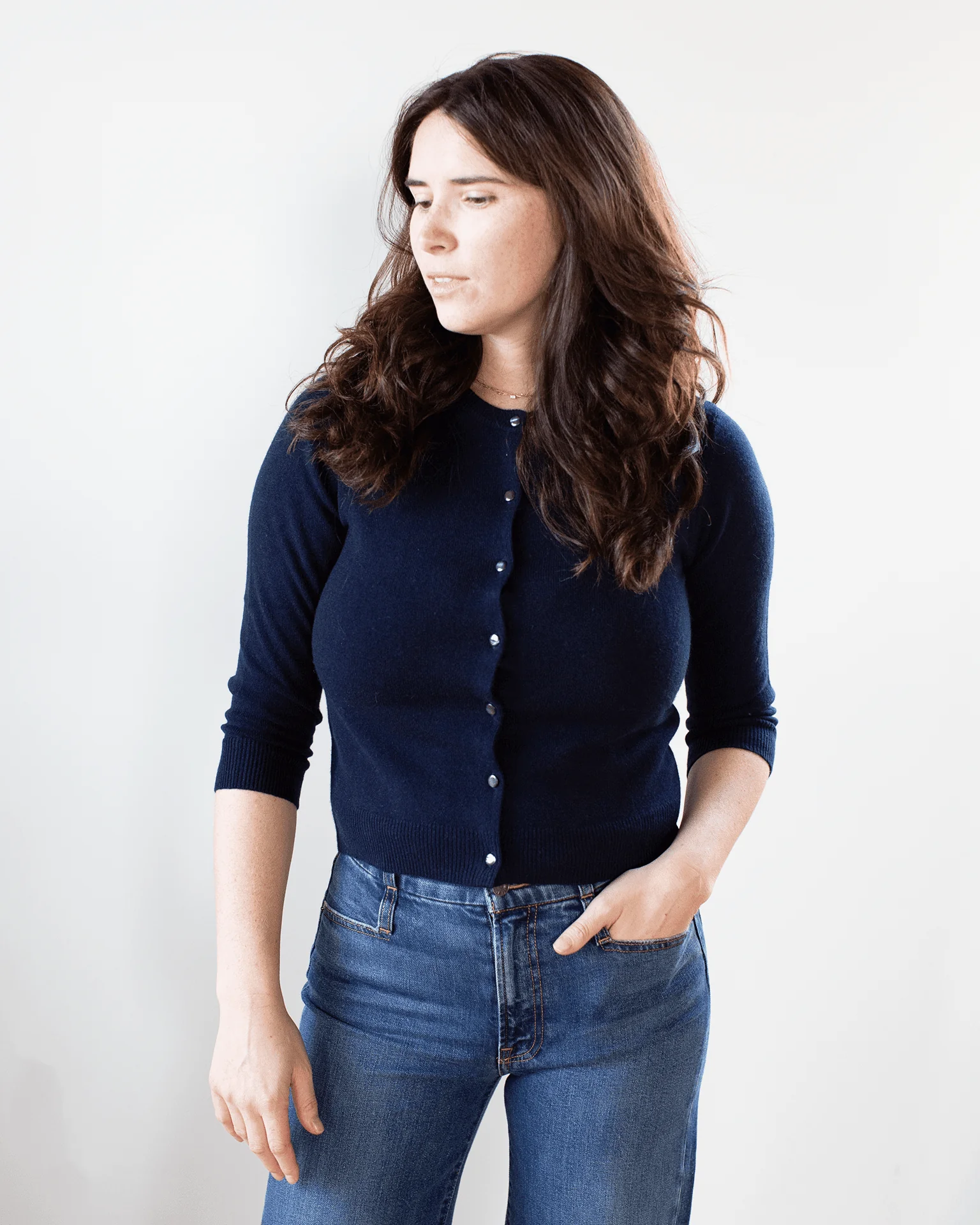 Baby Cardigan in Navy