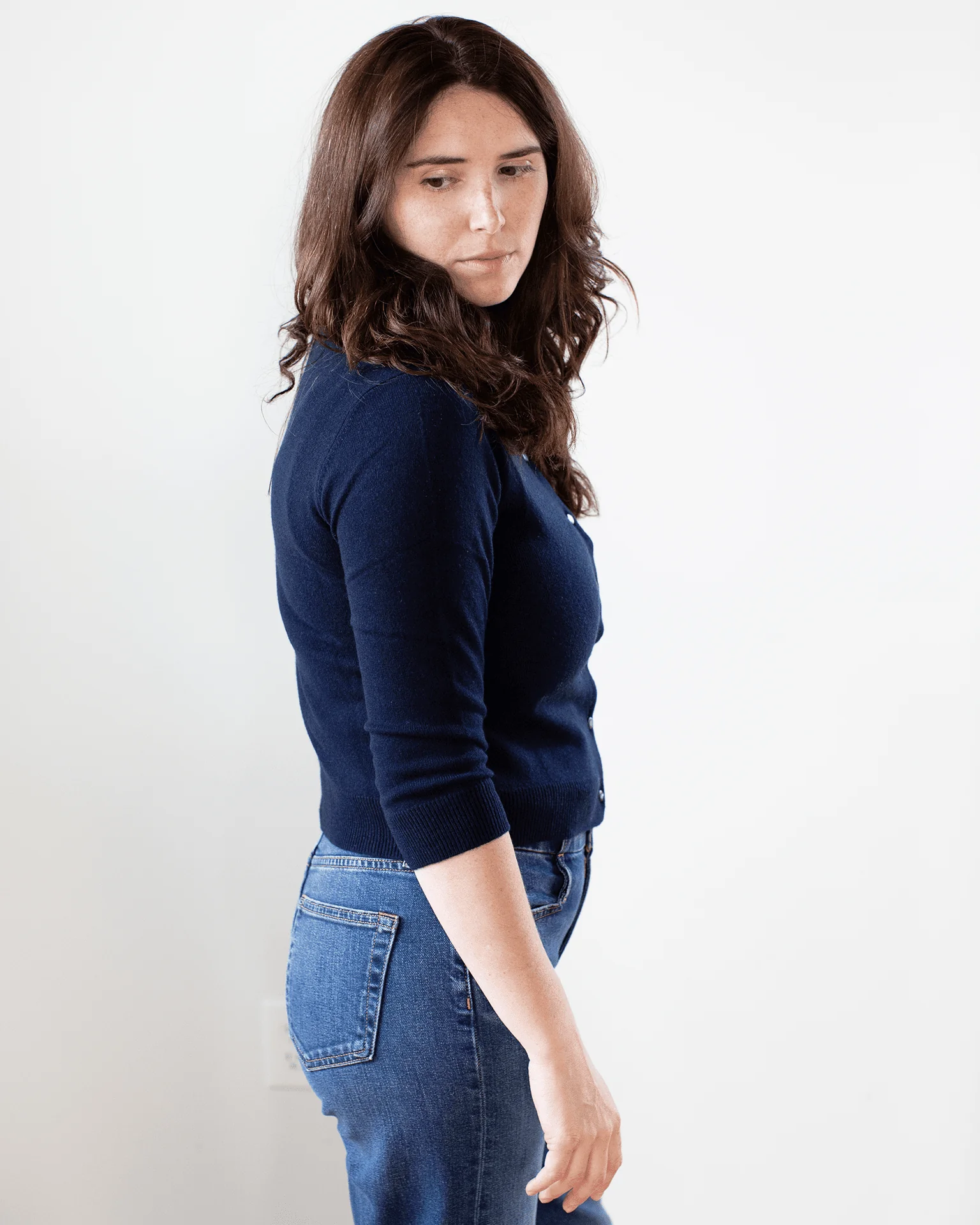 Baby Cardigan in Navy - Image 2
