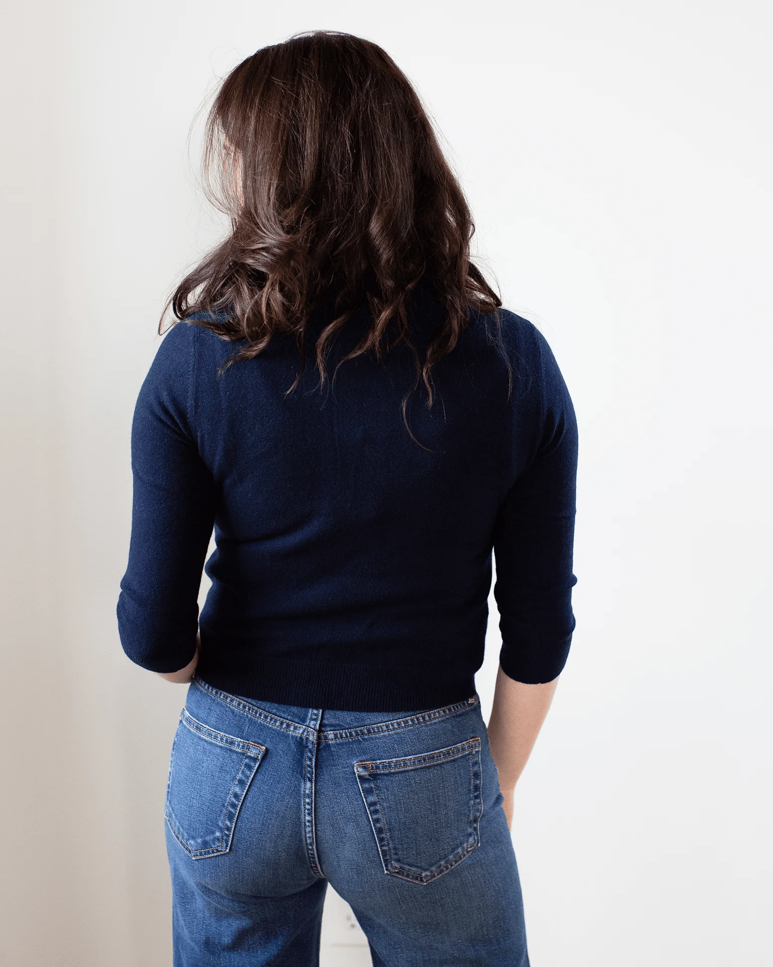 Baby Cardigan in Navy - Image 3