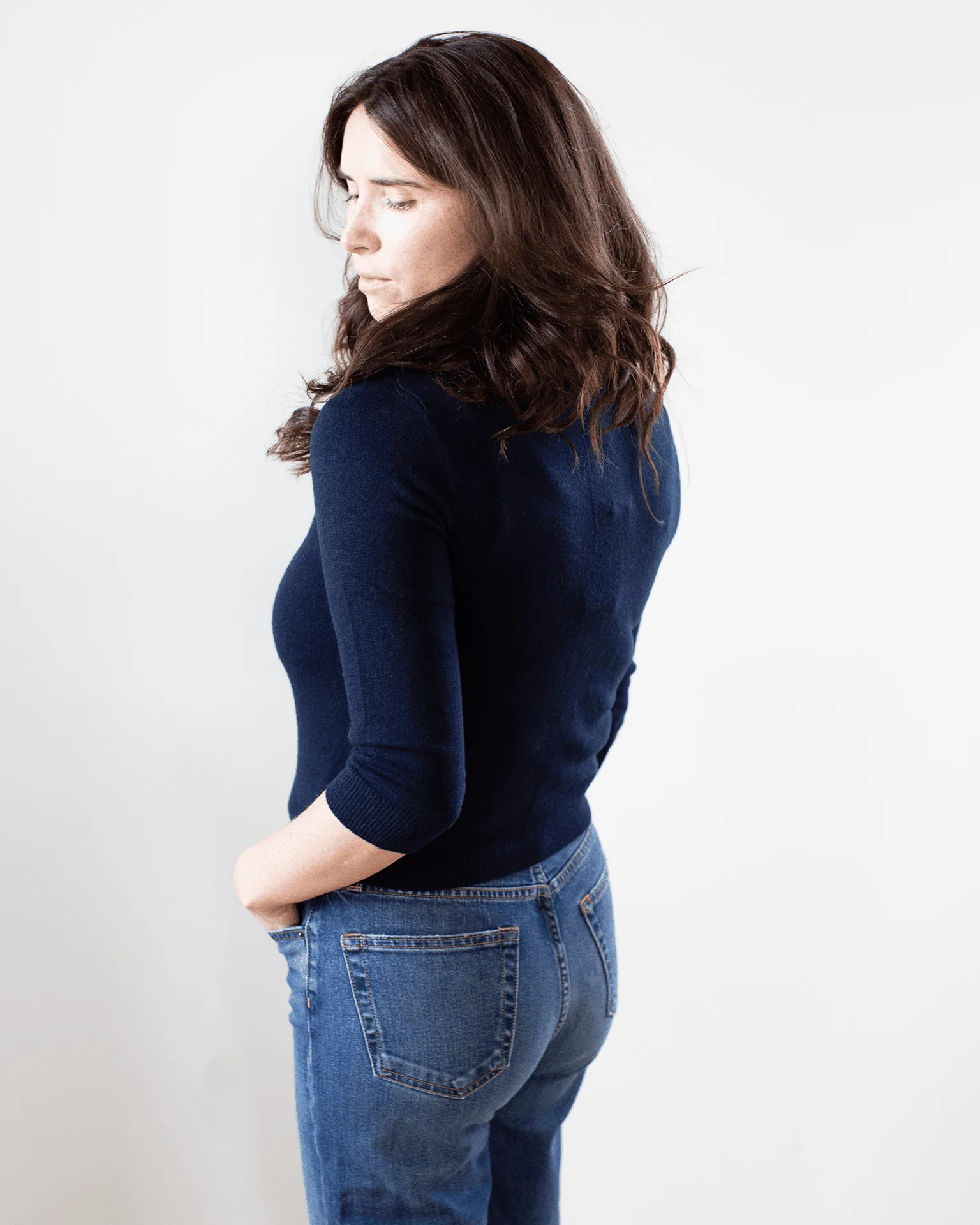 Baby Cardigan in Navy - Image 4