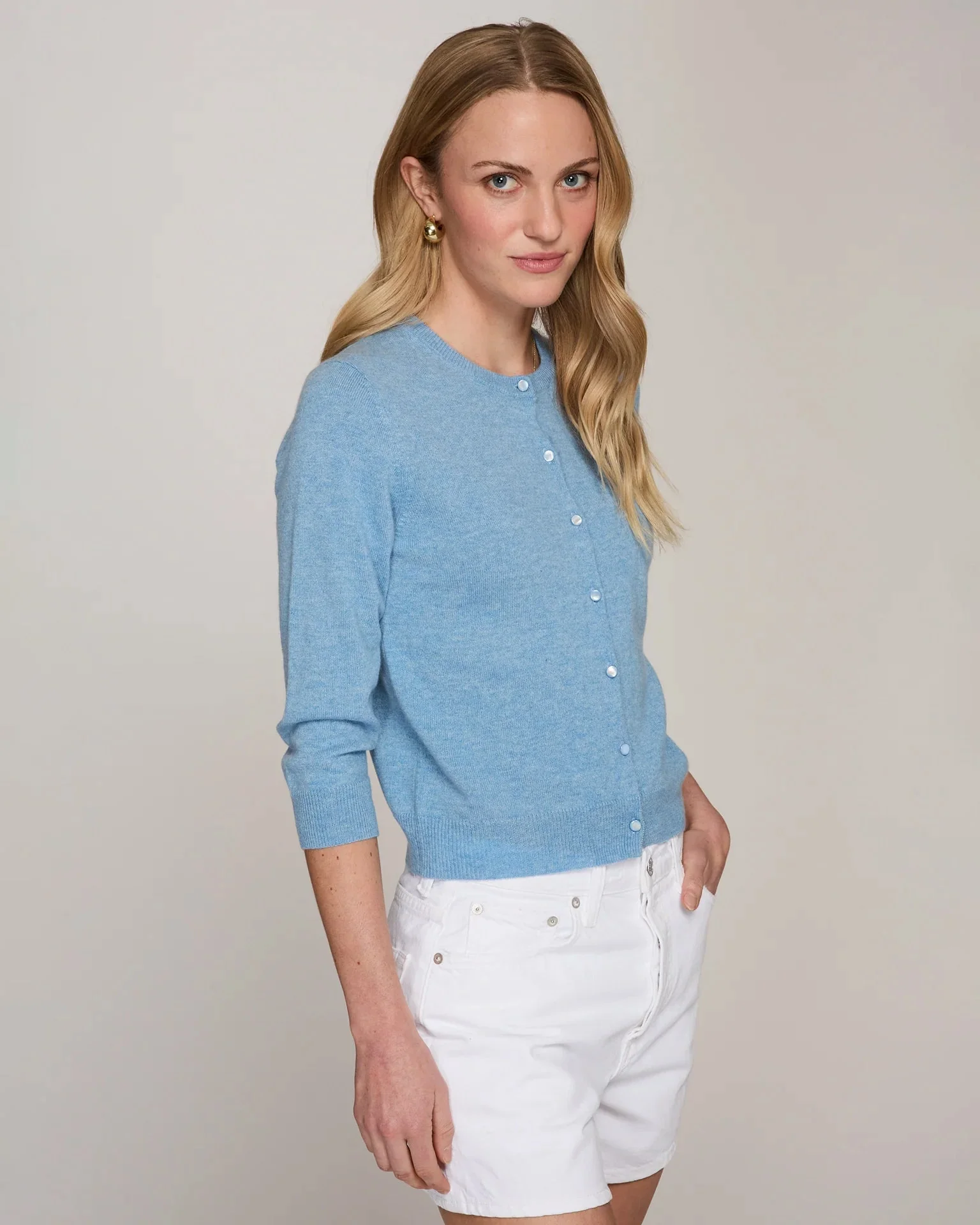 Baby Cardigan in Wedgewood - Image 2