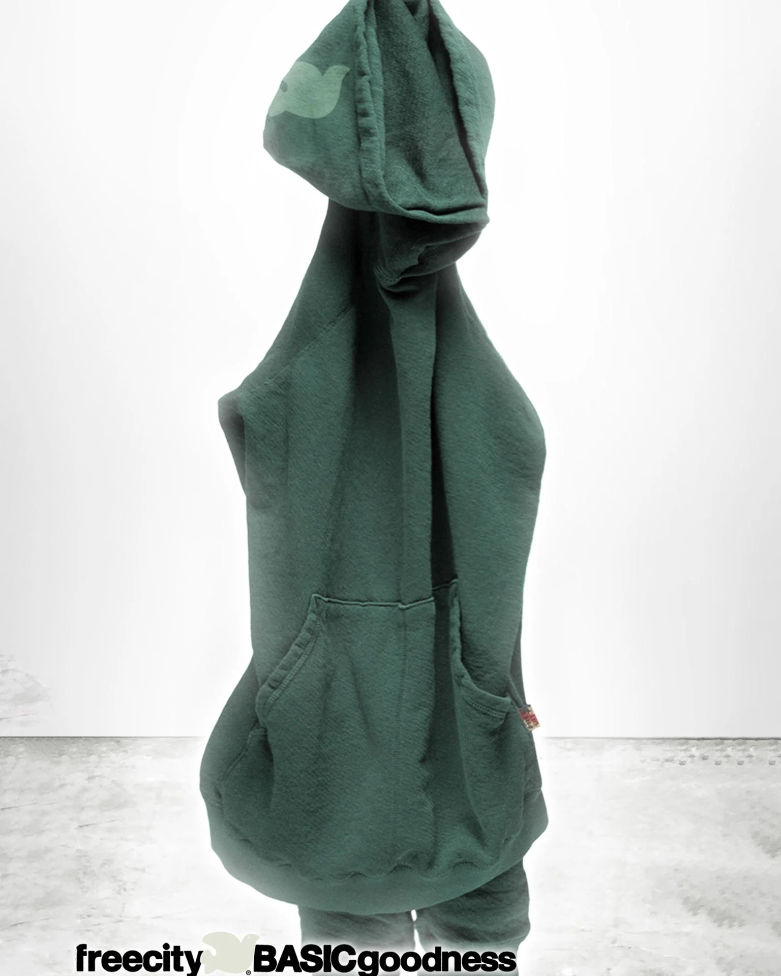 Basic Goodness LT Terry Fluff Hoodie in Eatgreen