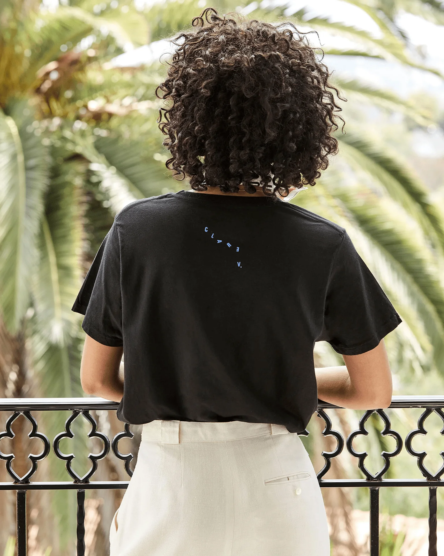 Block Ciao Original Tee in Black w/ Cream - Image 2