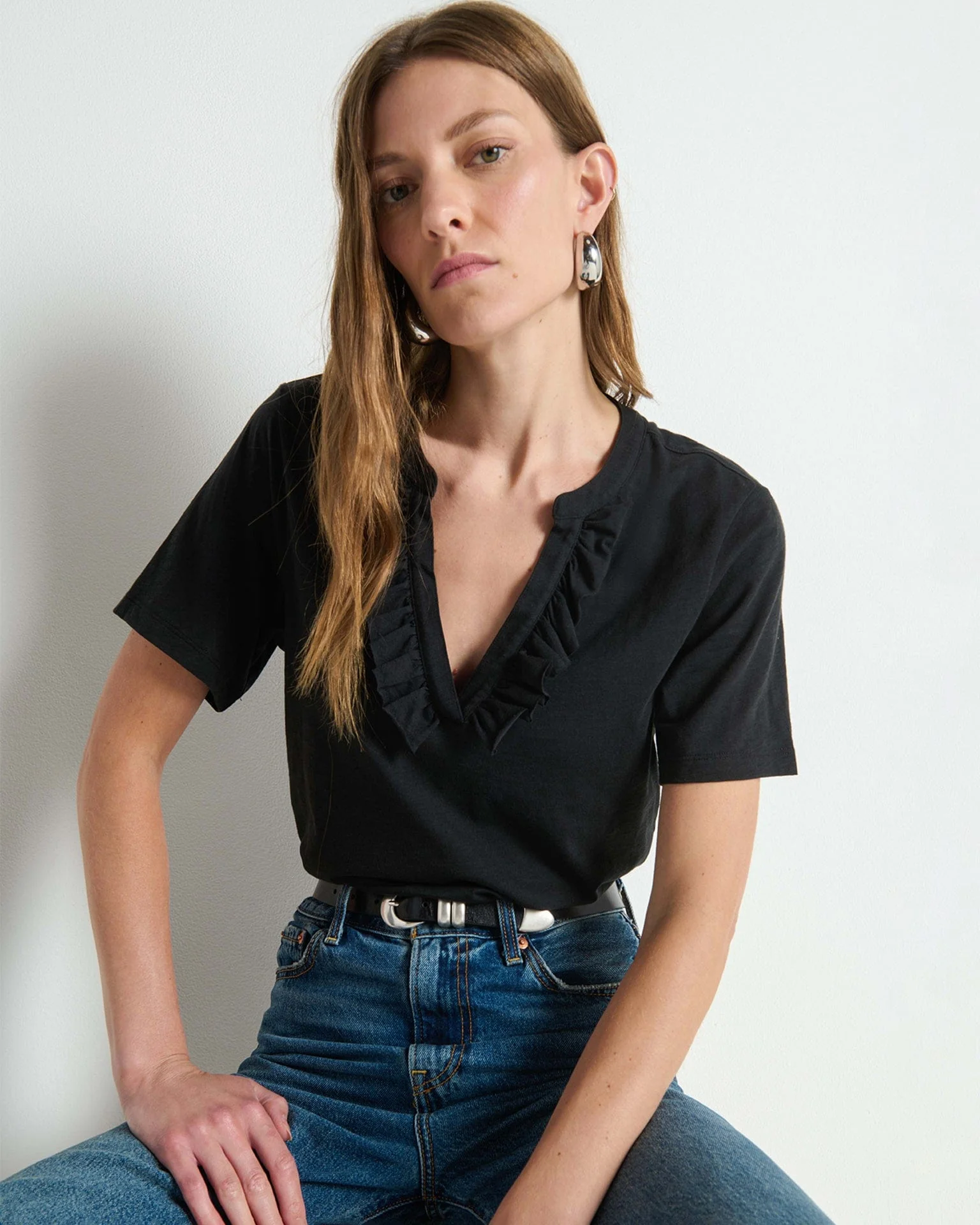 Blondie Top in Jet Black - Image 2