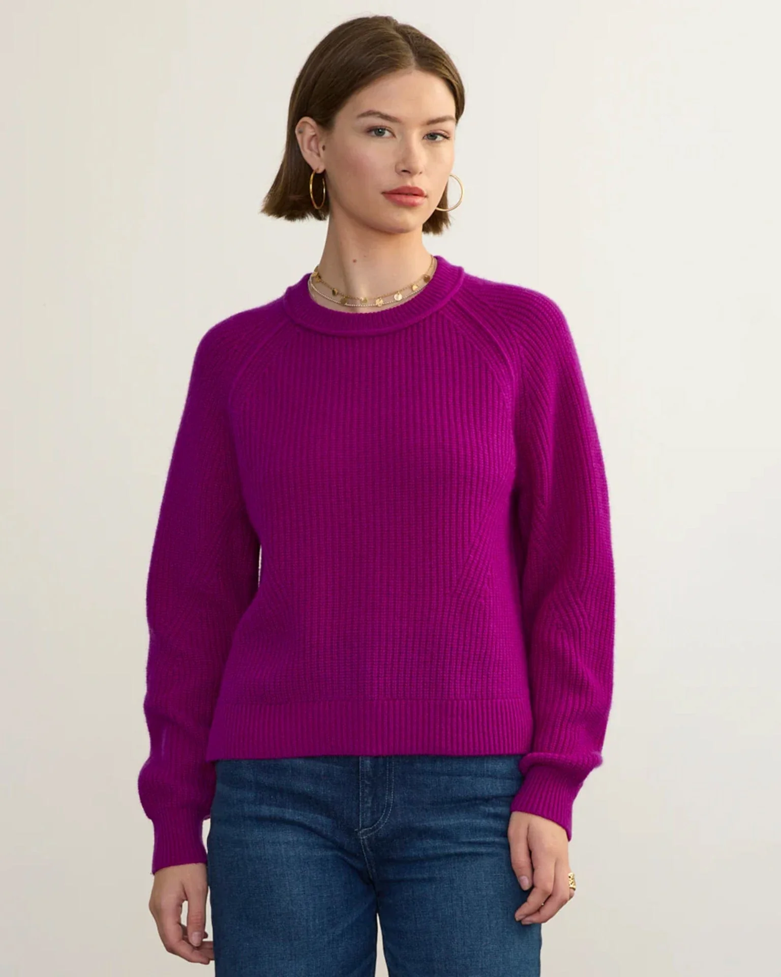 Brittany Pullover in Magenta