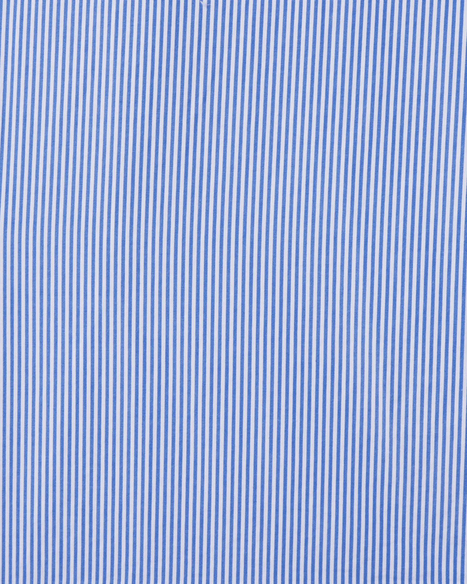 Carla Highneck Shirt in Blue/White Stripe - Image 5