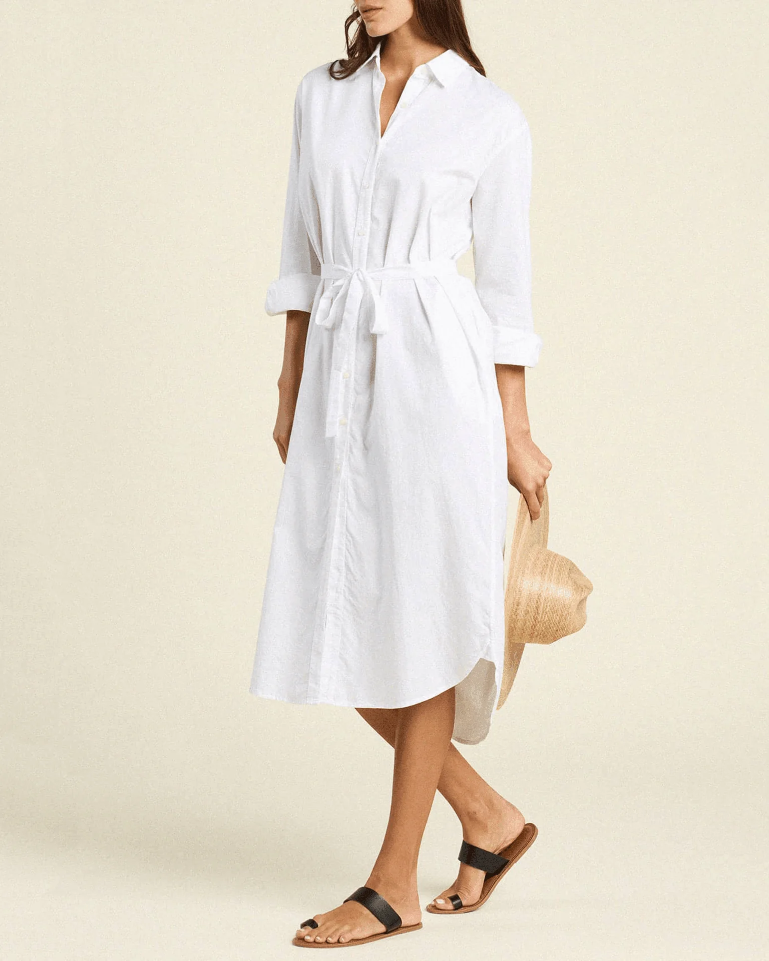 Catalina Shirtdress in White
