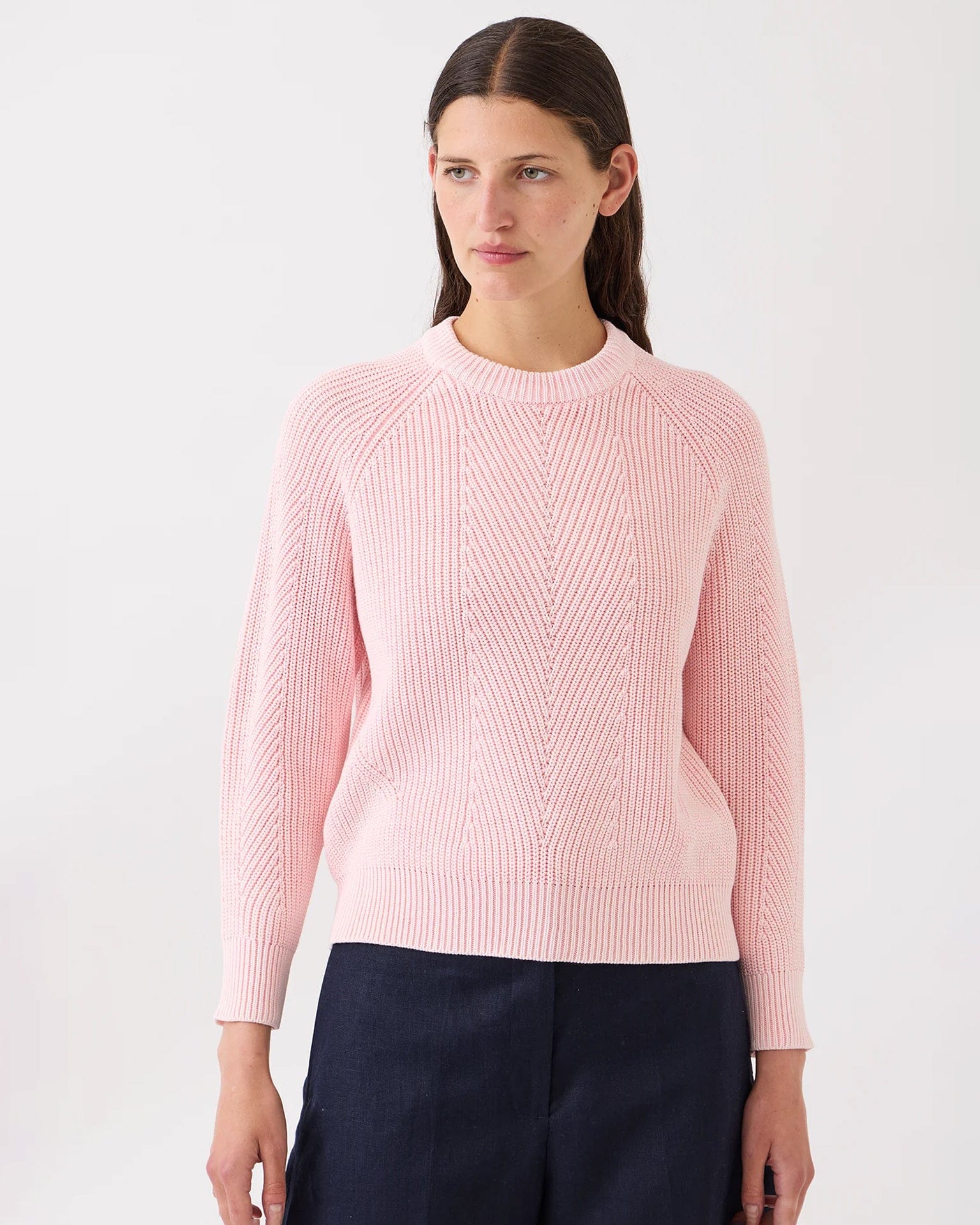 Chelsea Cotton Sweater in Petal