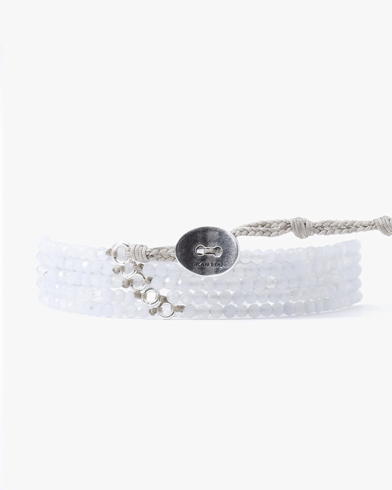 CL Blue Lace Agate & SS Wrap Bracelet - Image 2