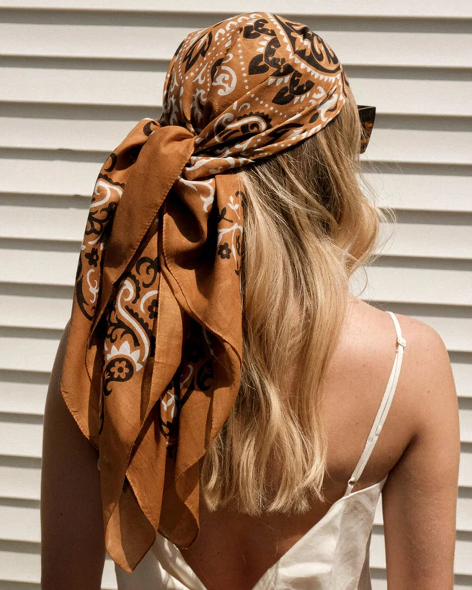 Classic Cotton Bandana in Camel