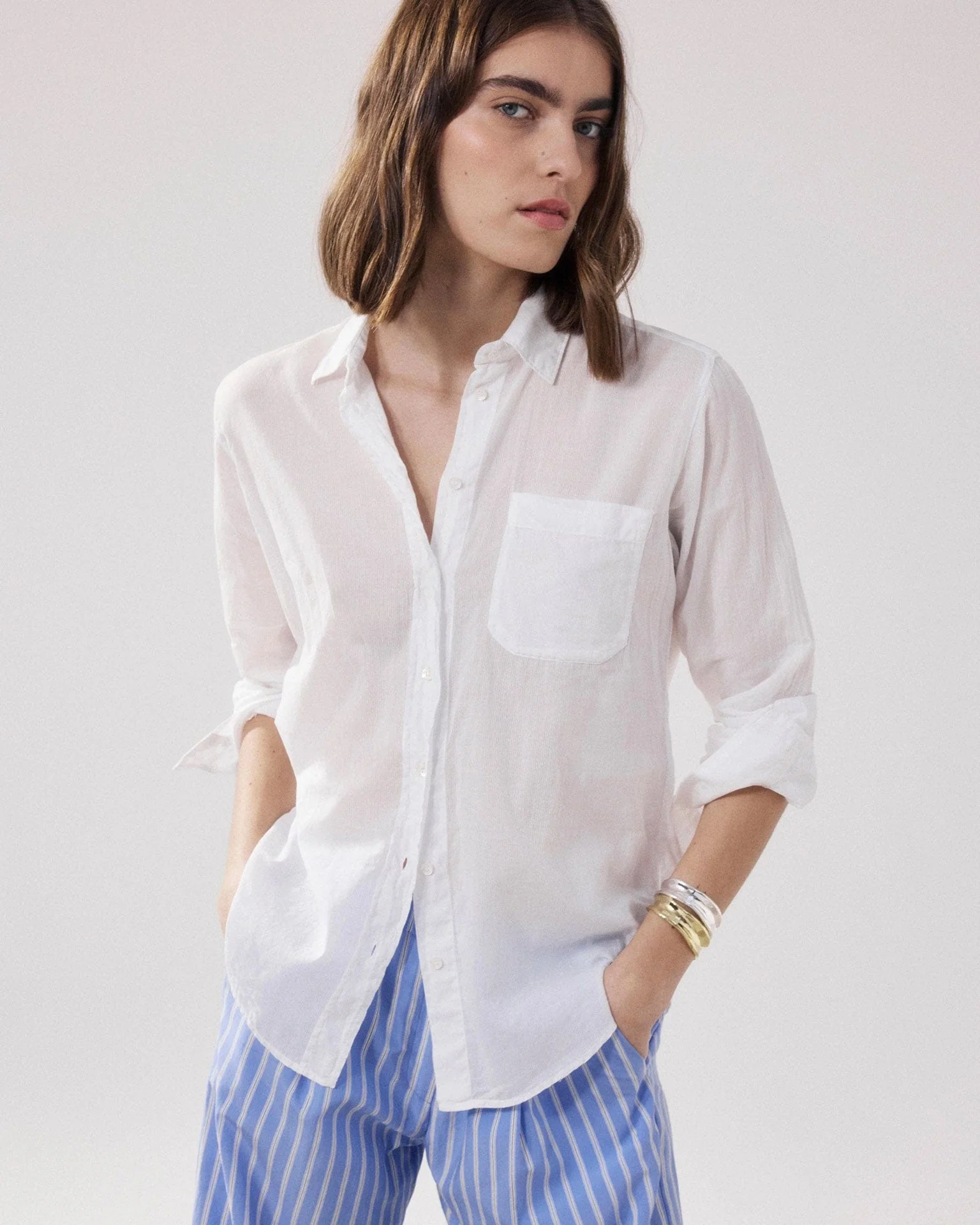 Cover Shirt in White - Image 4