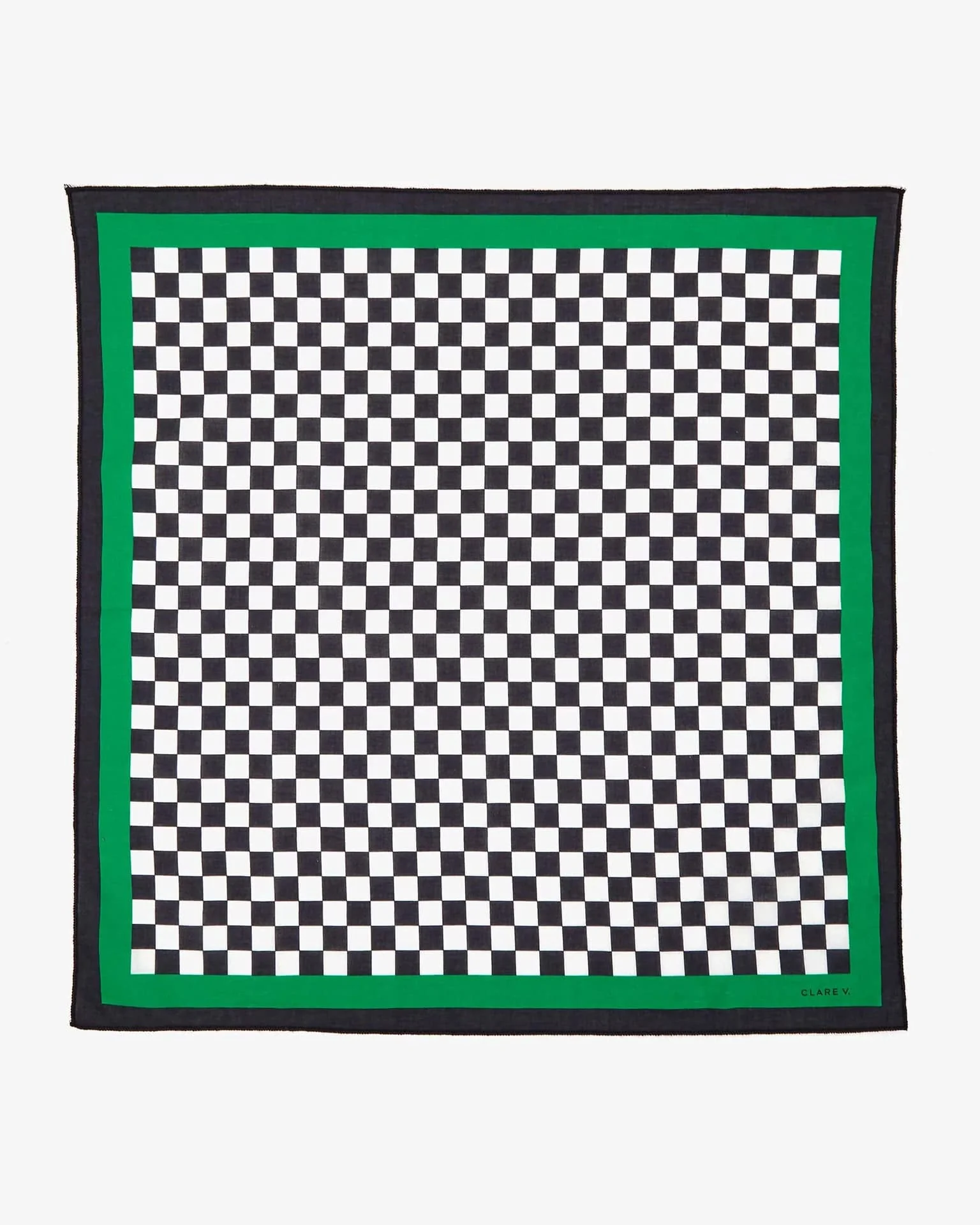 Cream & Black Checker Bandana - Image 2