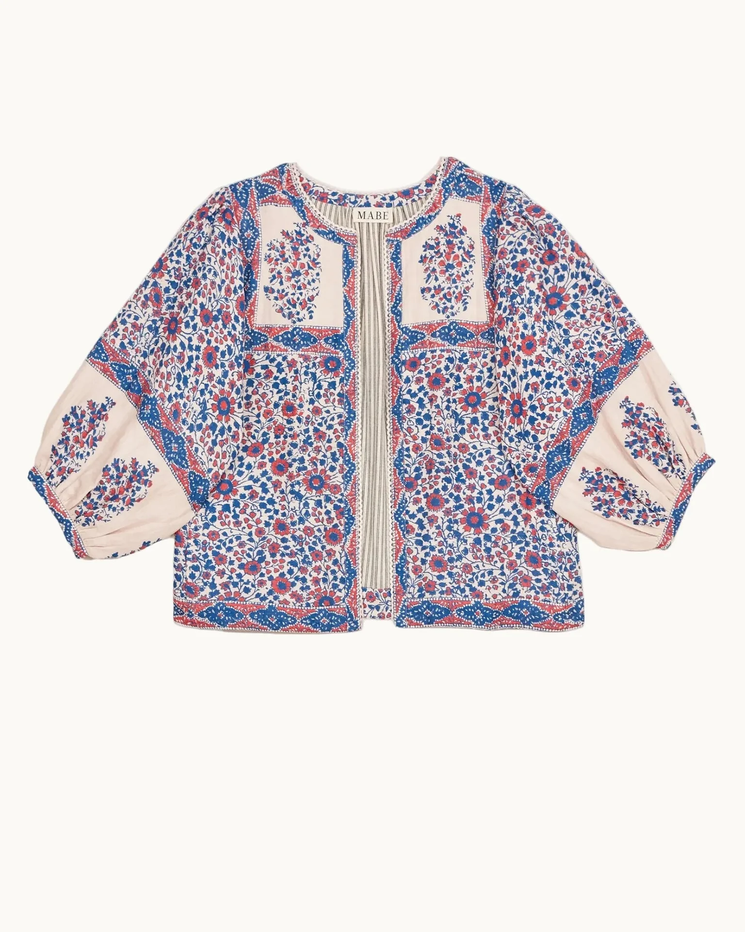 Della Print Jkt in Blue/Pink - Image 4