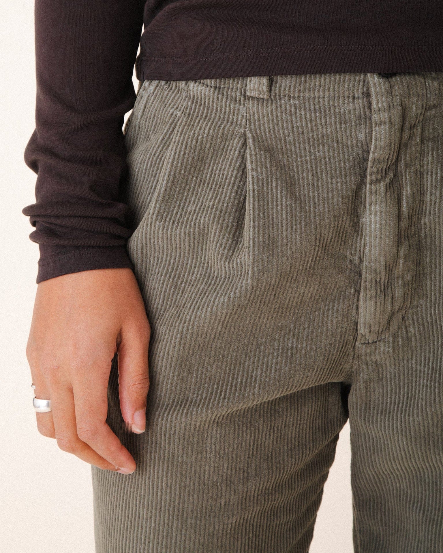 Double Pleat Cords in Eucalyptus - Image 3
