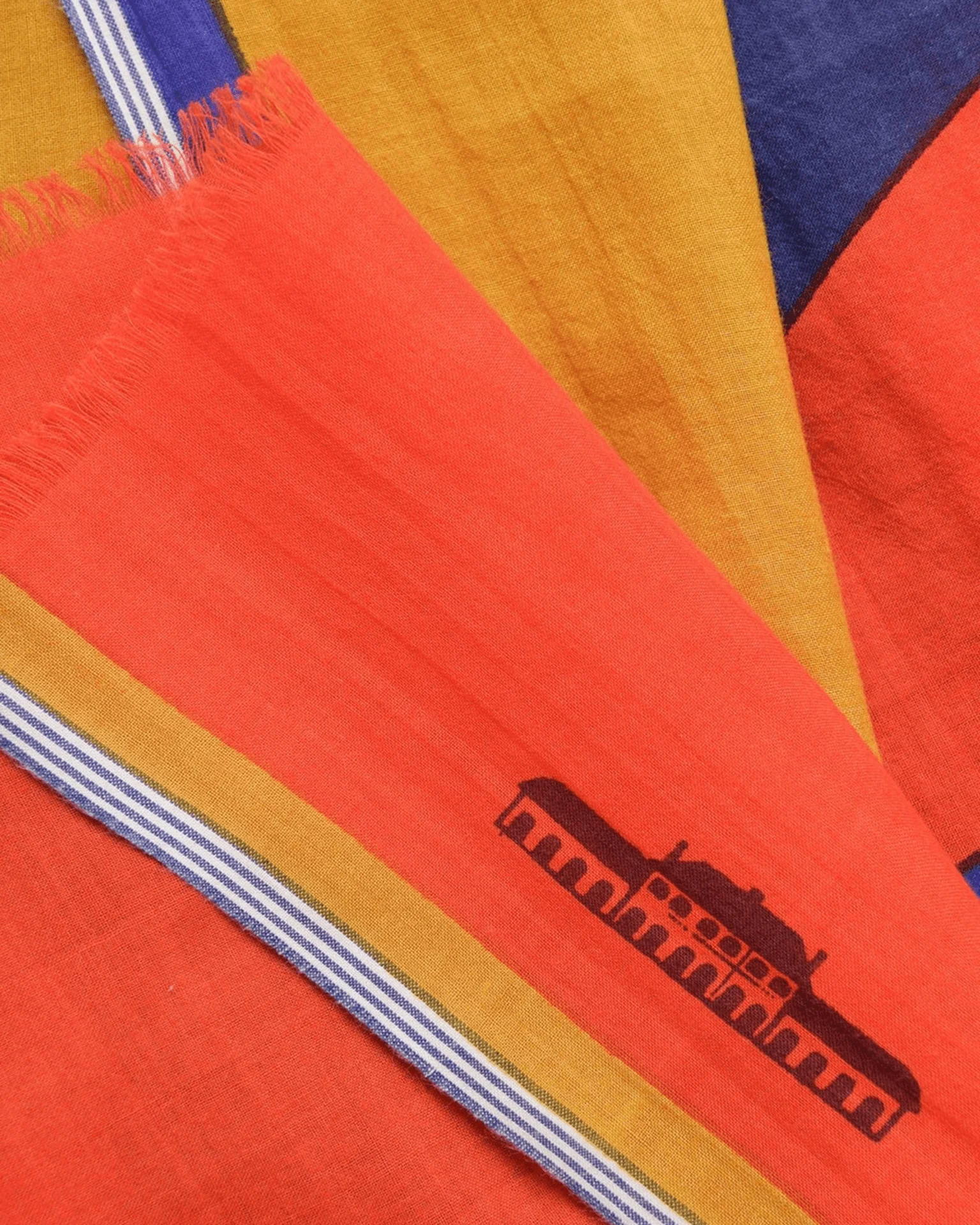 Bold Geo Scarf in Pansy Blue - Image 2