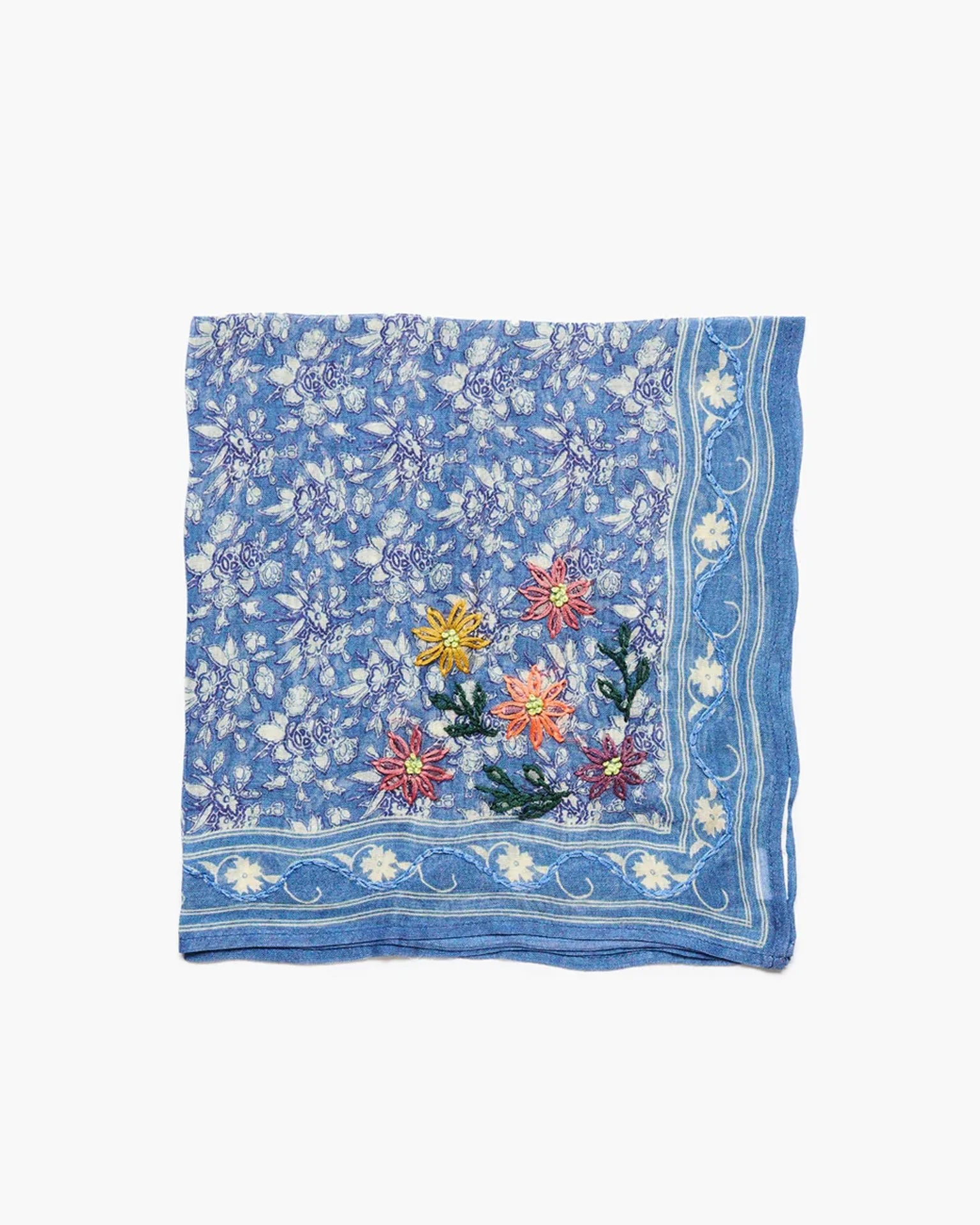 Emb Bandana in Porcelain Blue - Image 2