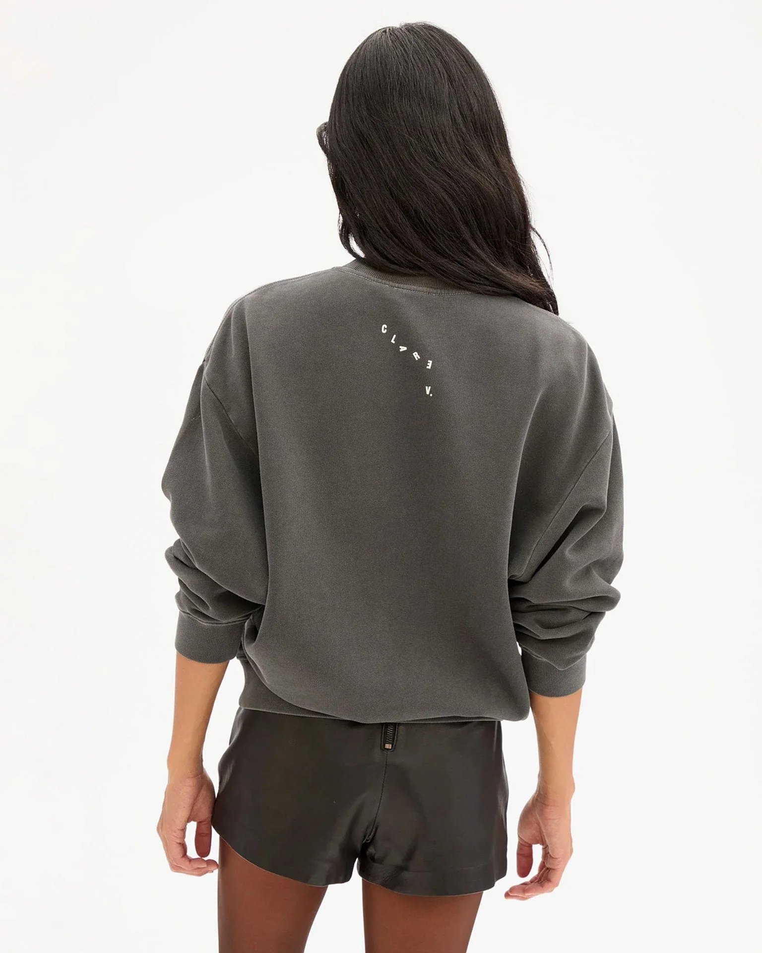 Eyes Oversized Sweatshirt in Faded Black - Image 2