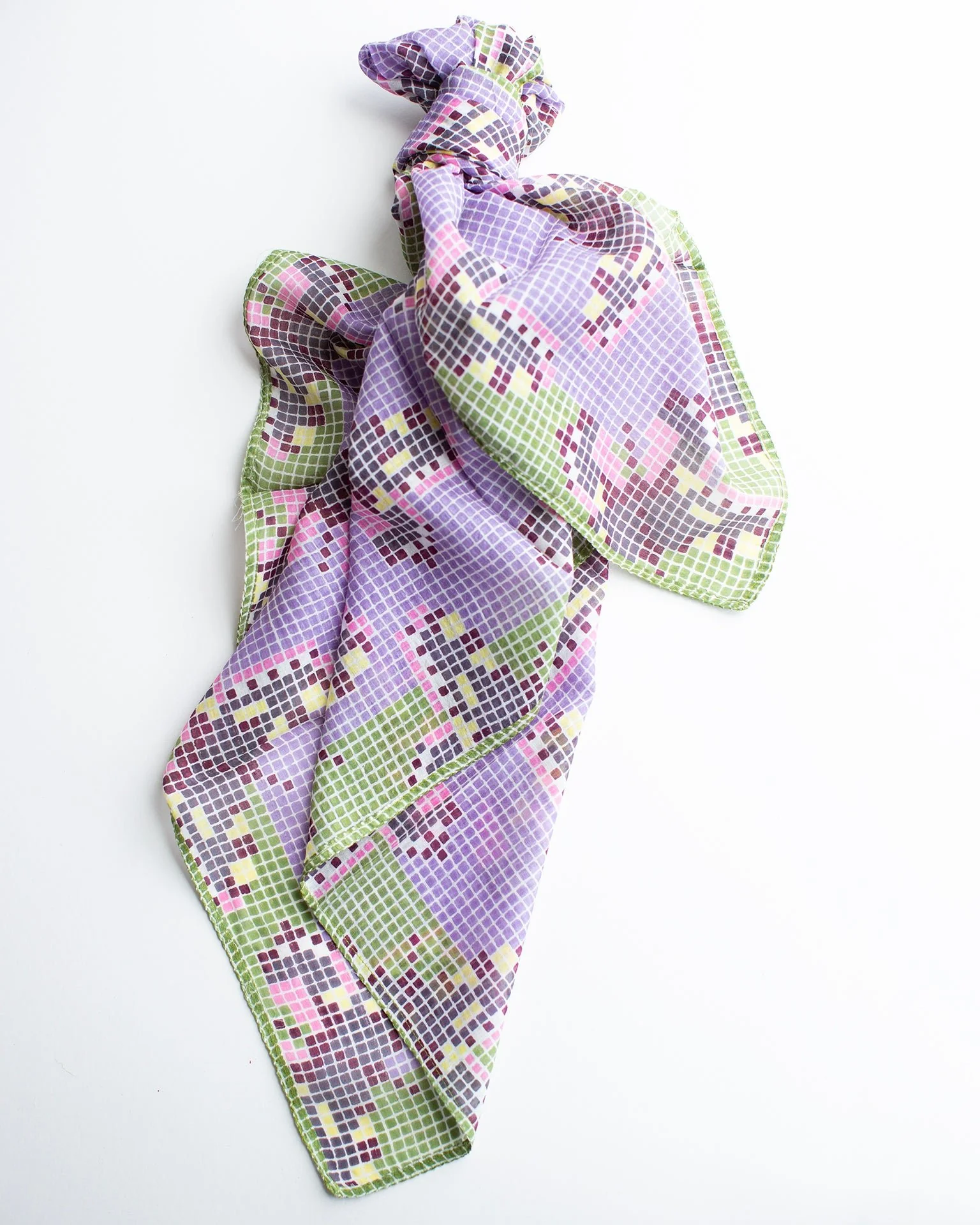 Fairytale Emb 90x90 Bandana in Lilac