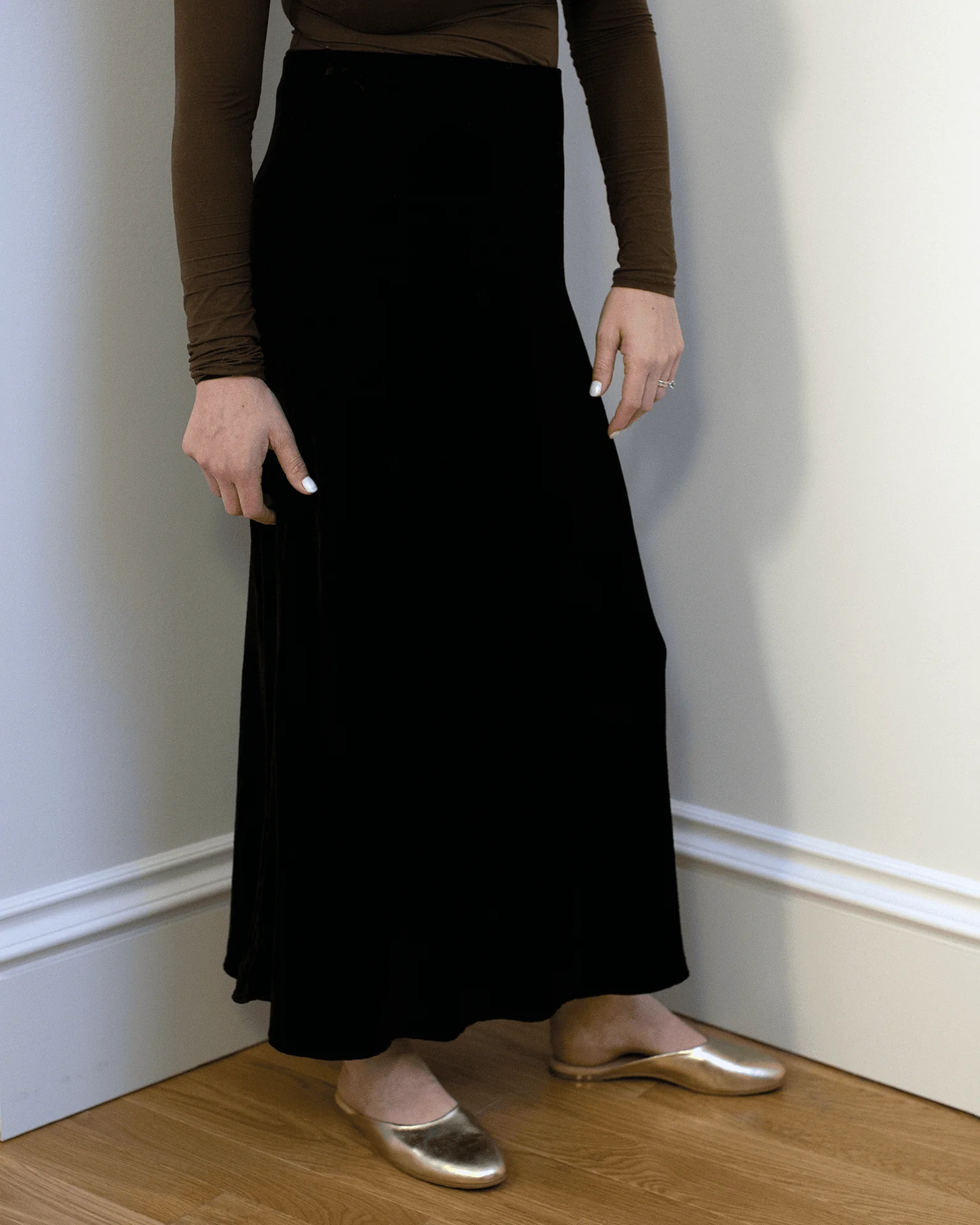 Felicity Long Skirt in Black - Image 2