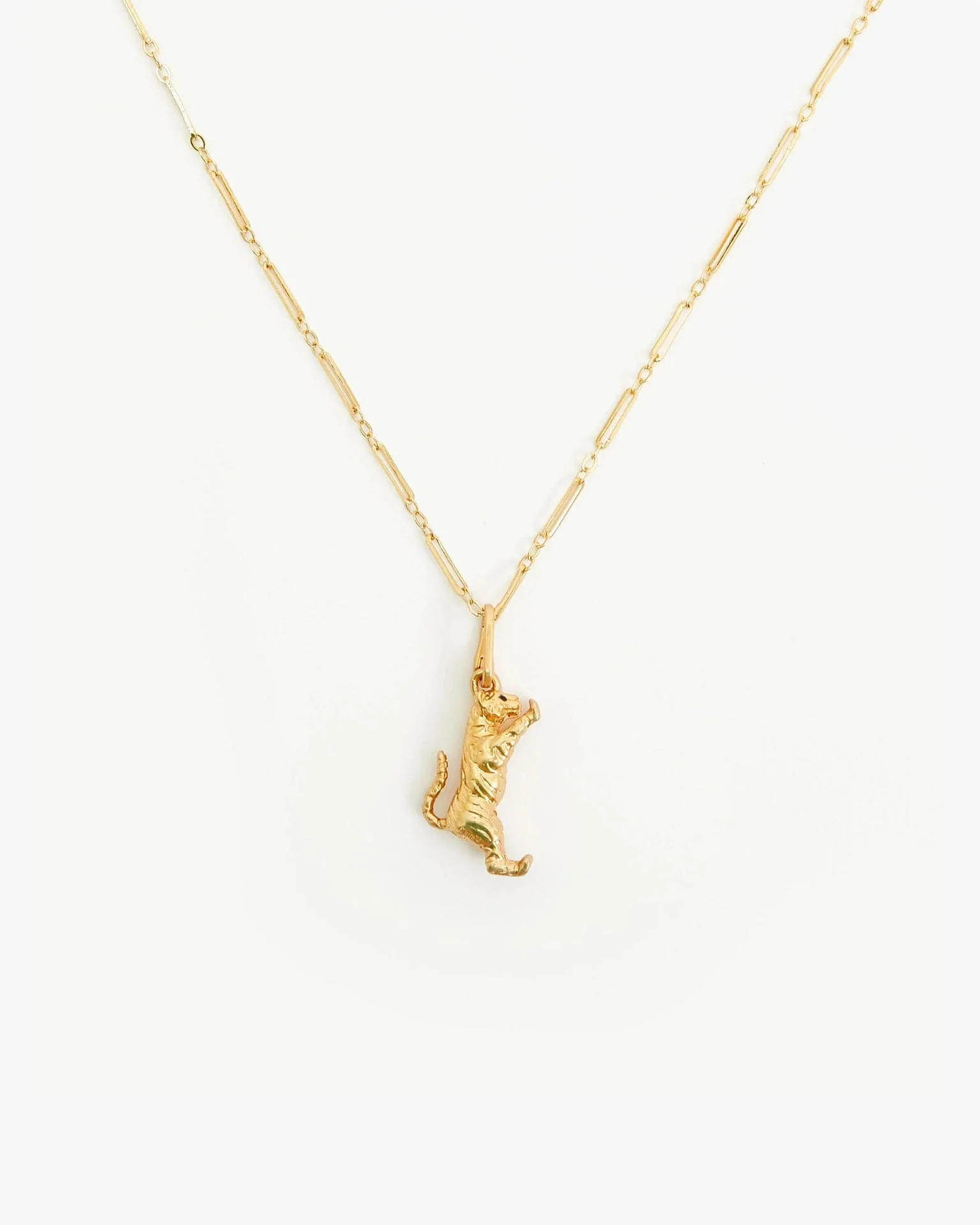 Fine Paperclip Charm Chain 24" in 14K Gold Vermeil - Image 2