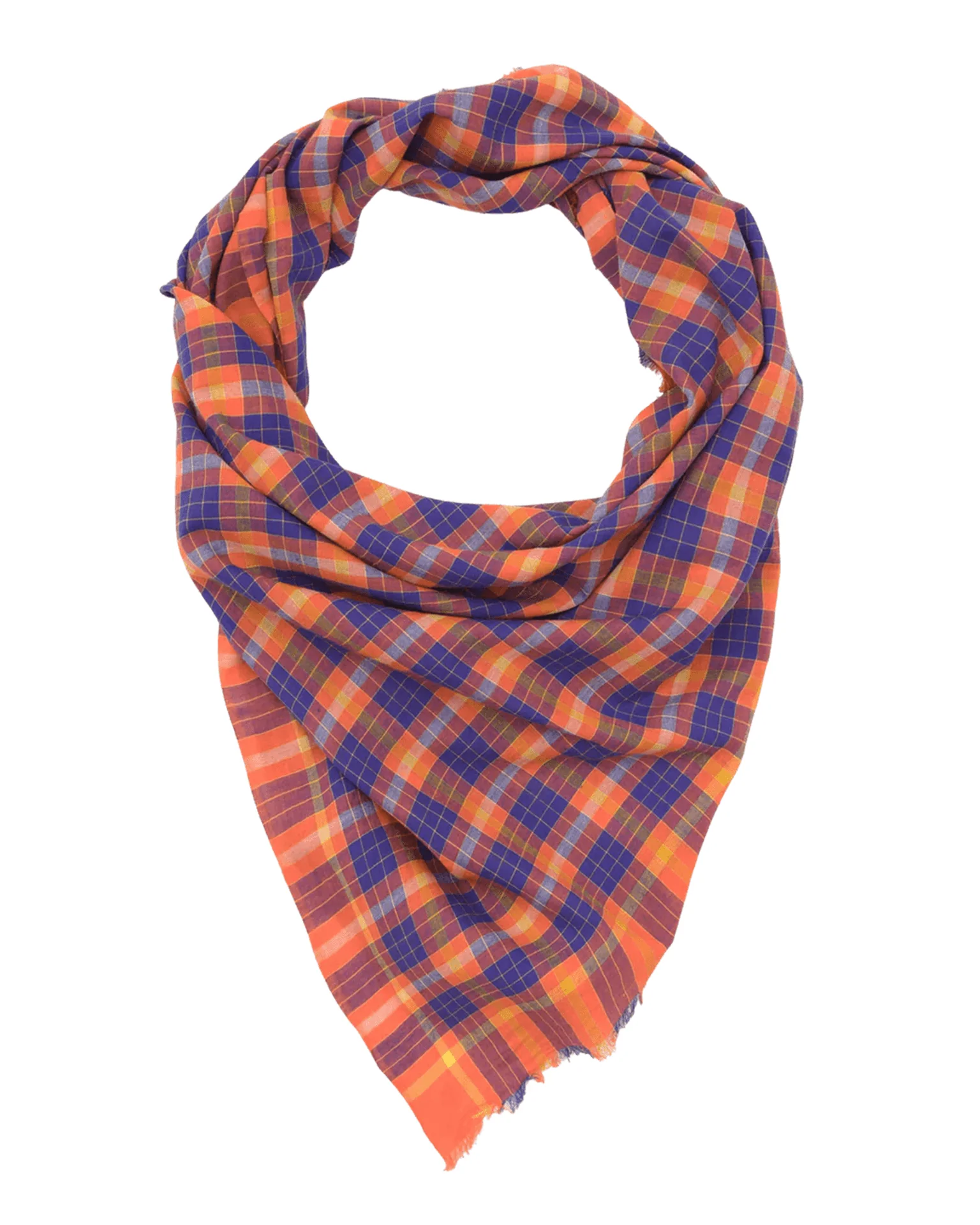 Plaid Bandana in Poppy Red - Image 2