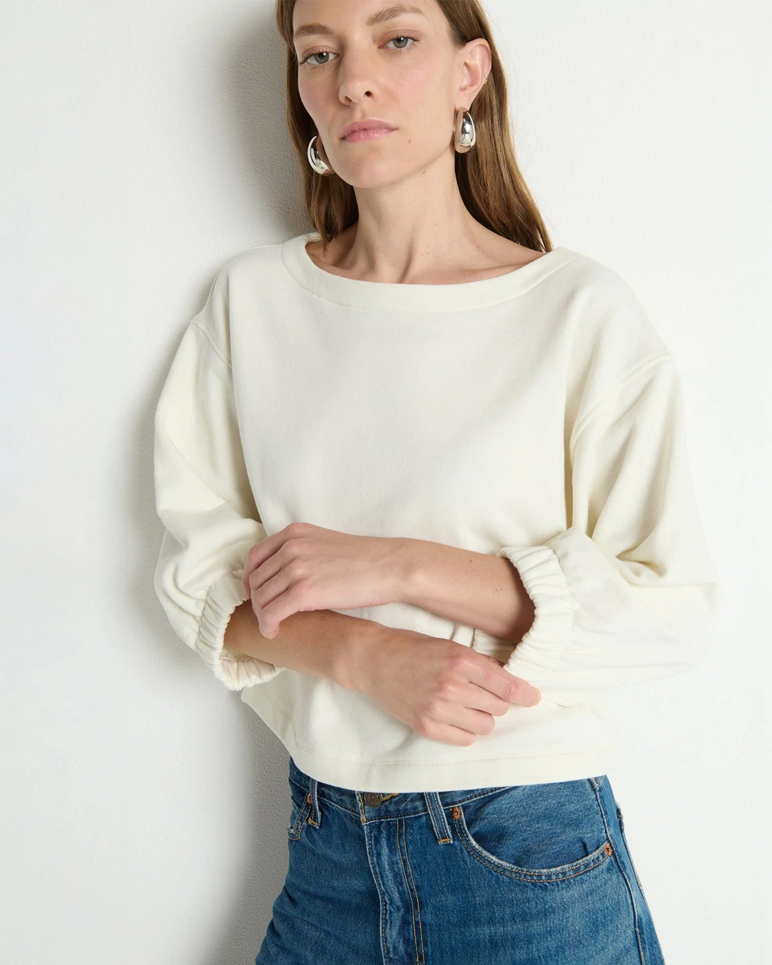 Geri Sweatshirt in Porcelain - Image 2