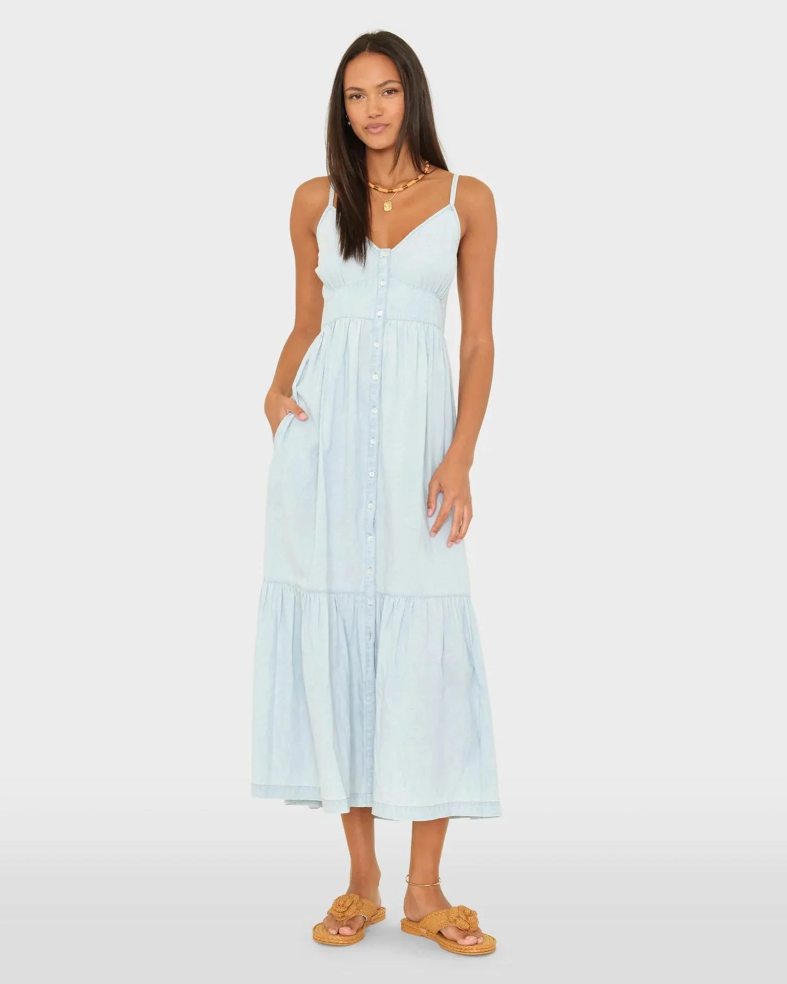 Greta Dress in Air Blue