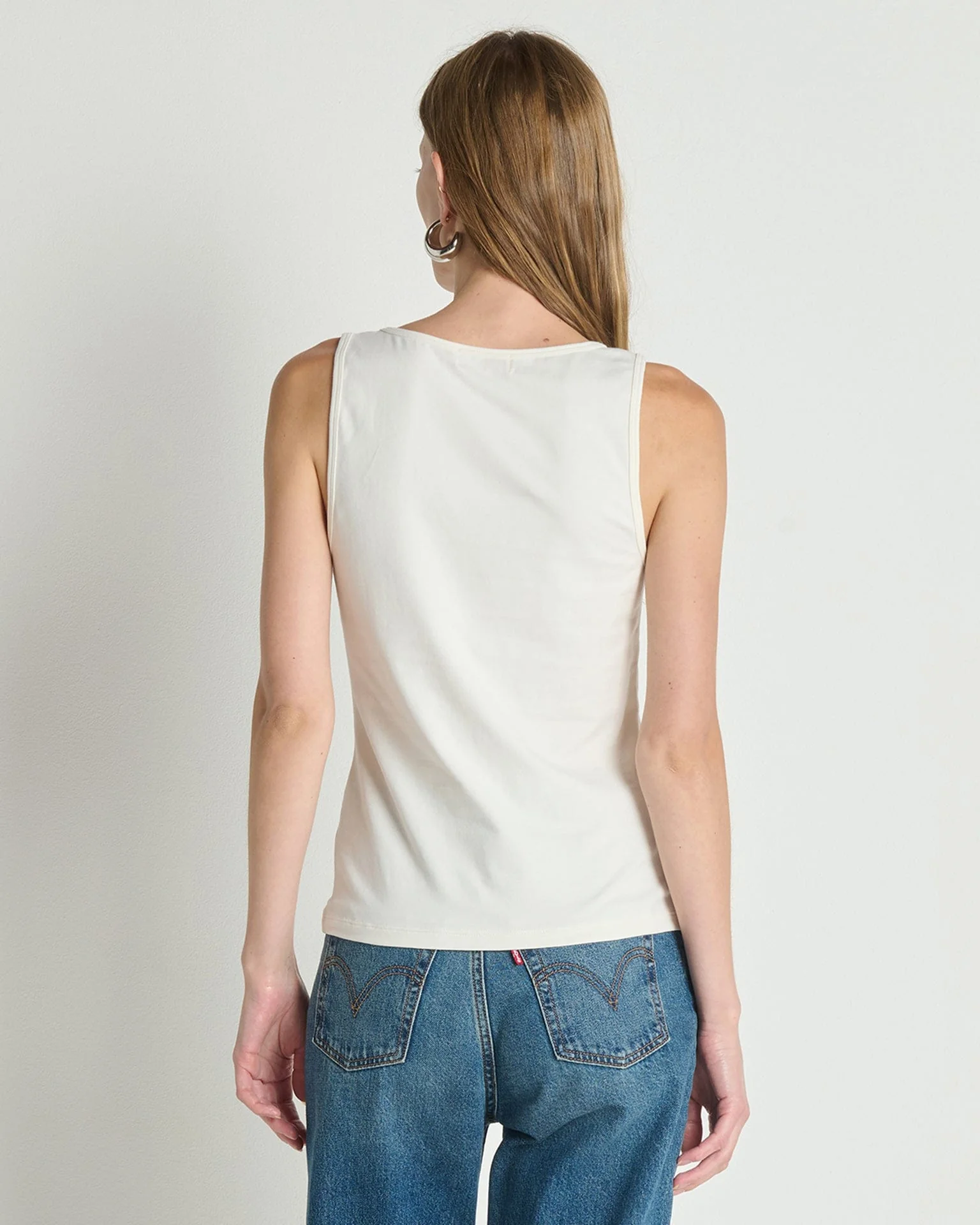Hailey Tank in Porcelain - Image 3