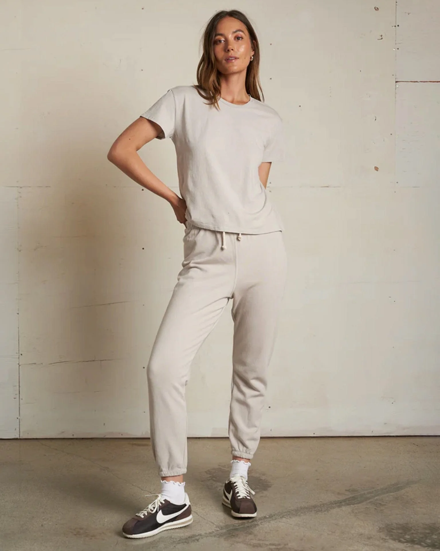 Harley Cotton S/S Boxy Crew Tee in Silver - Image 2
