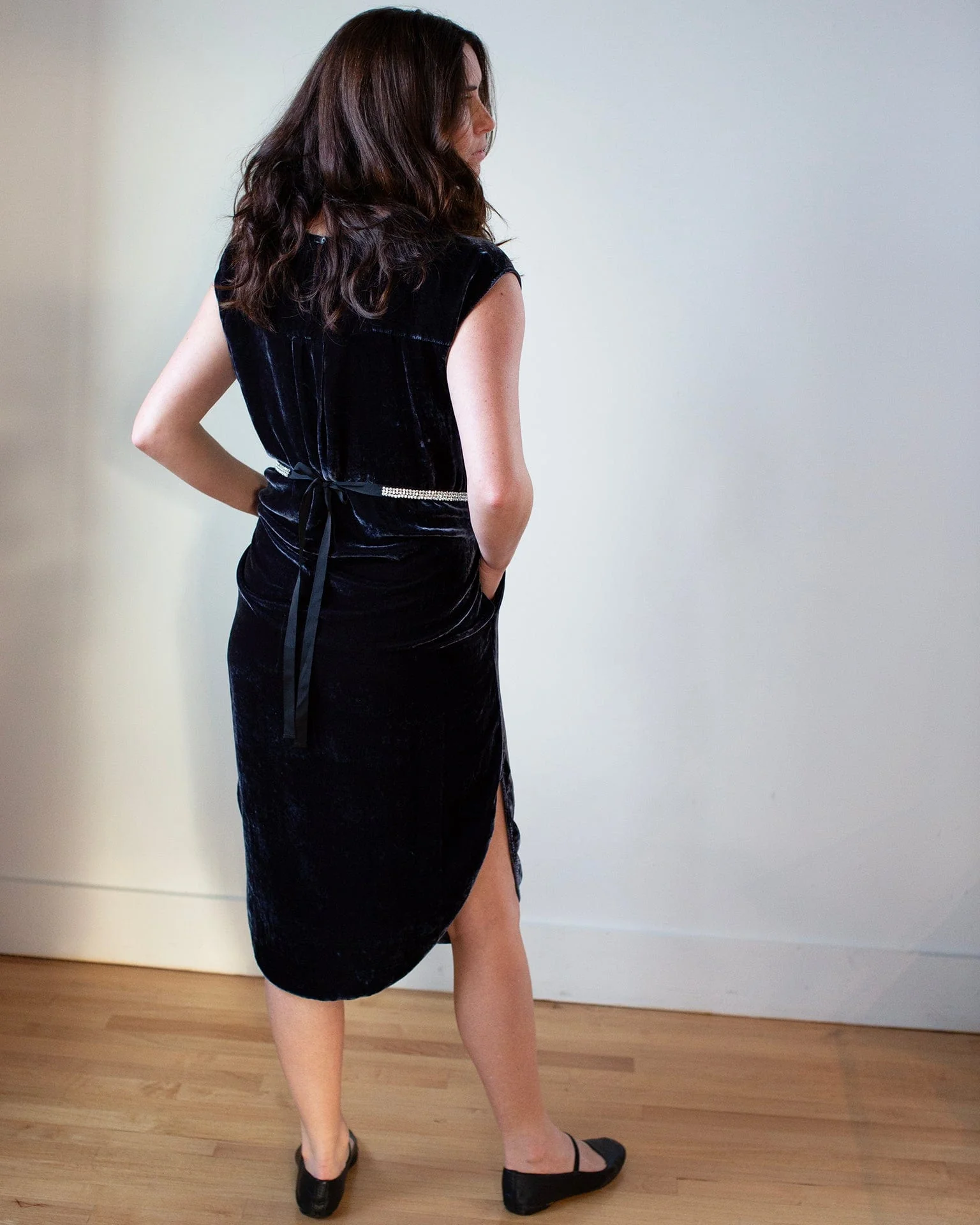 Harper S/S Dress in Navy - Image 4