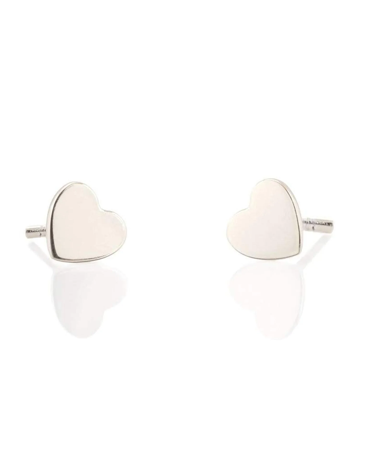 Heart Studs in Silver