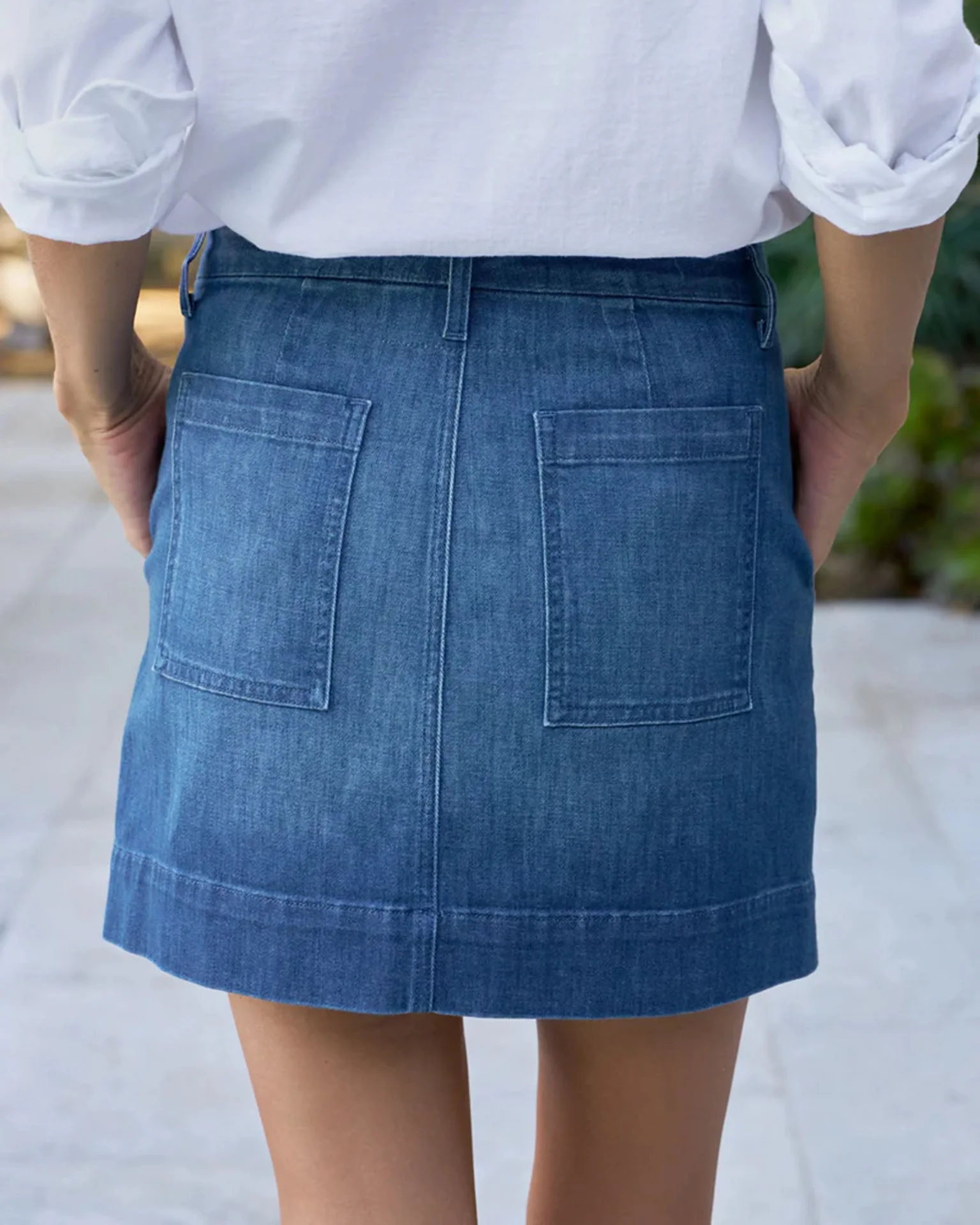 Jameson Skirt in 1984 Washed Blue - Image 2