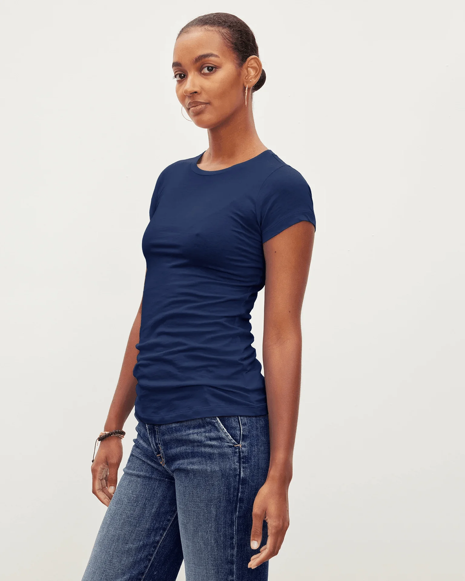 Jemma S/S Crew Neck Top in Midnight - Image 2