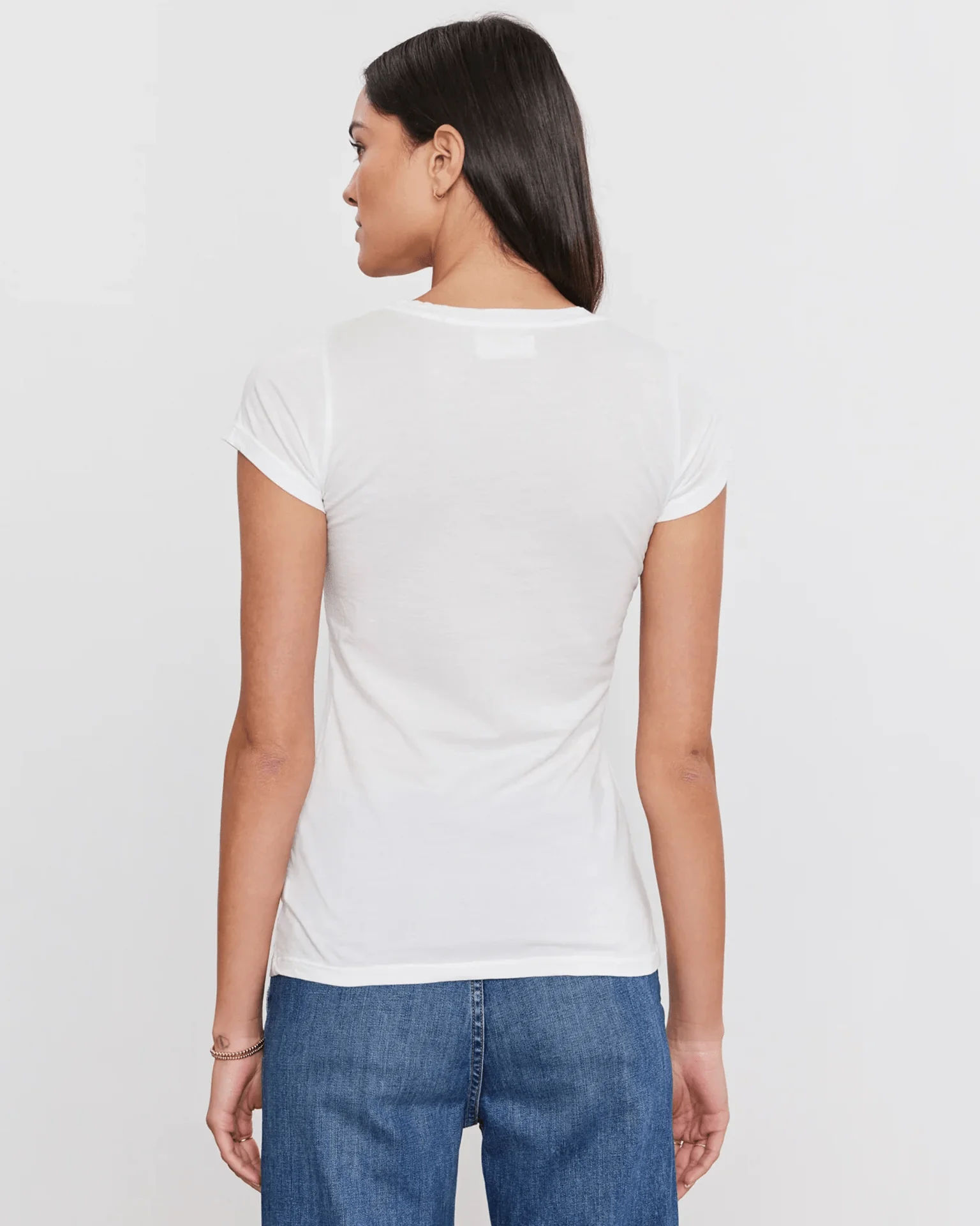 Jemma S/S Crew Neck Top in White - Image 3