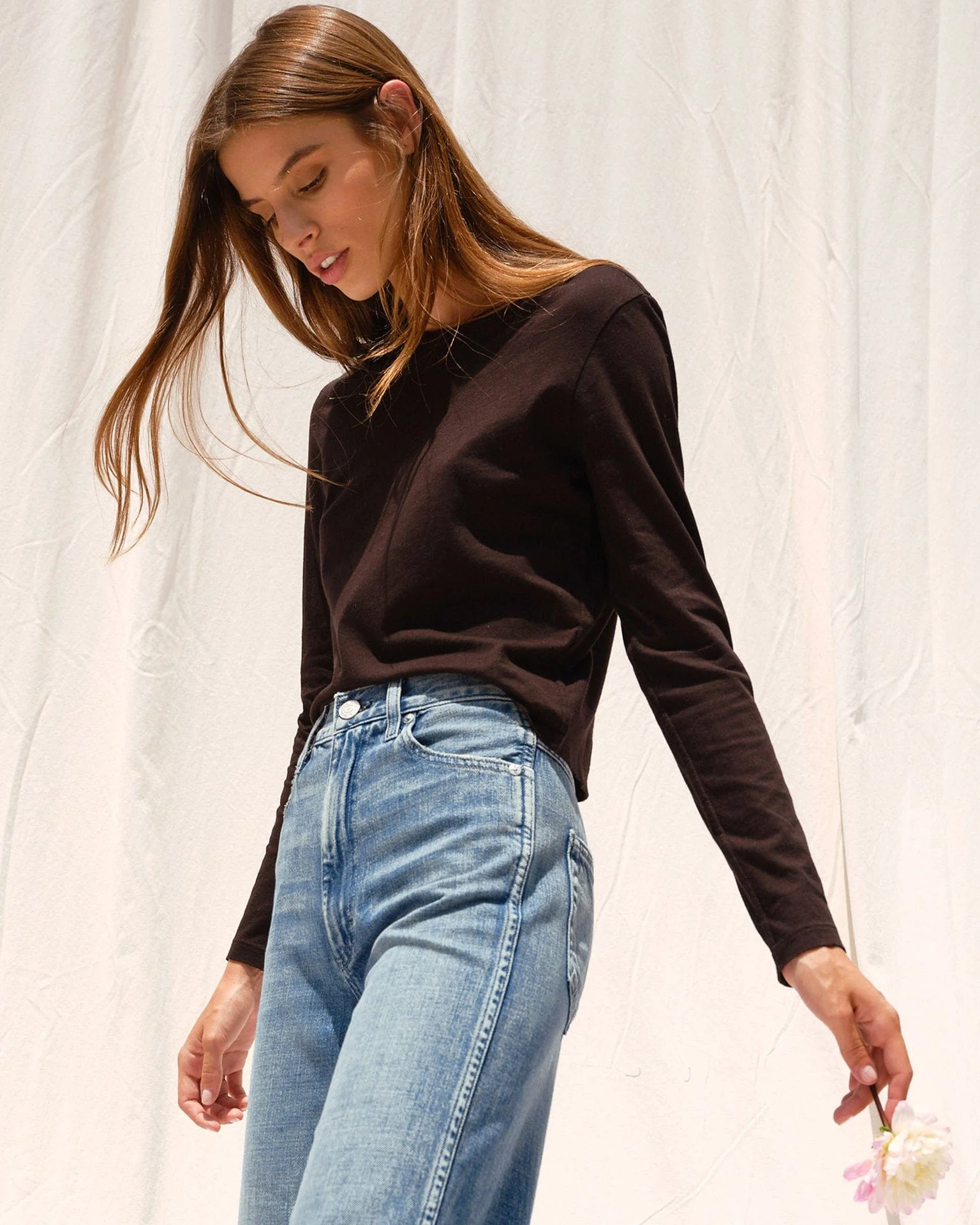 L/S Babe Tee in Black - Image 3