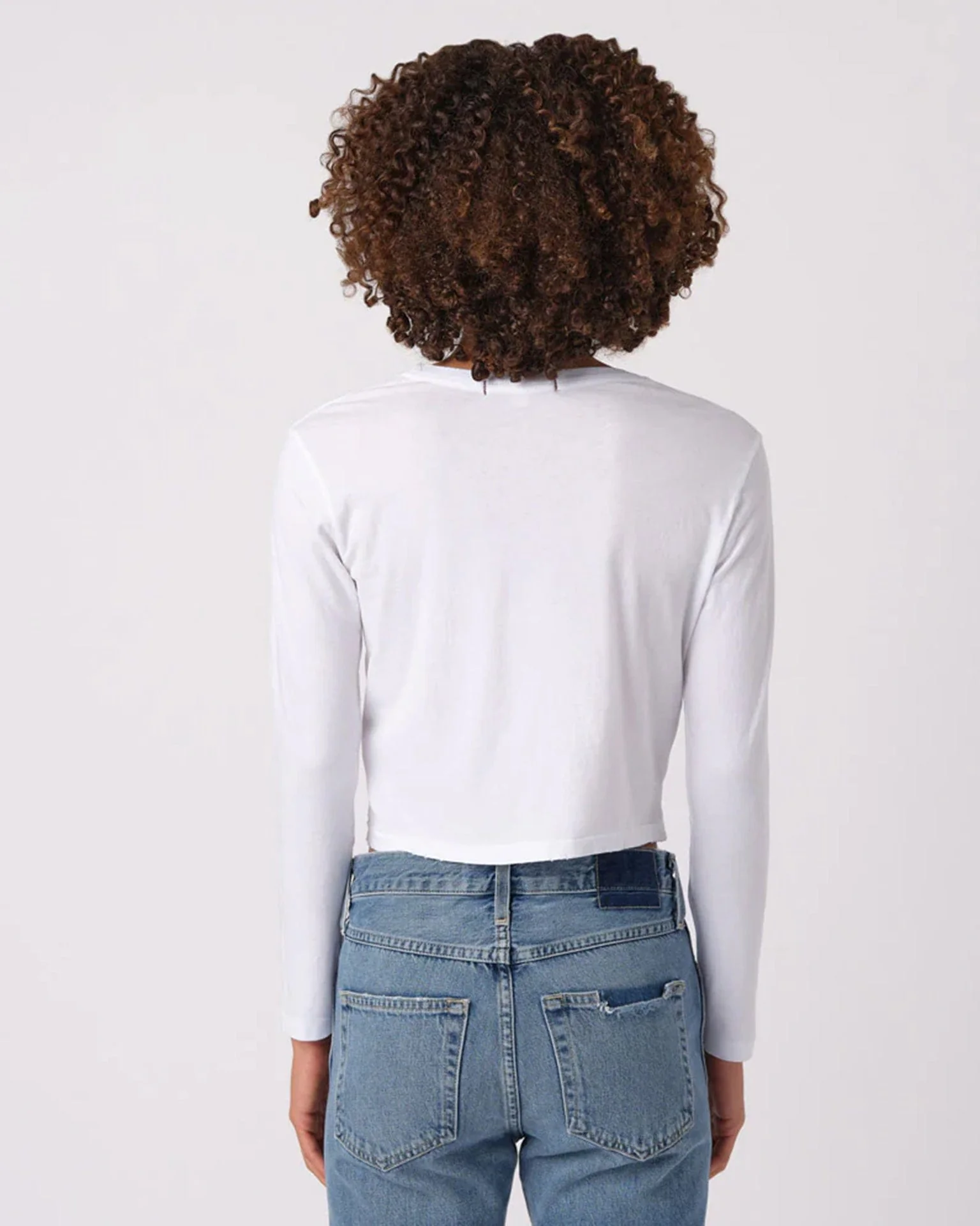 L/S Babe Tee in White - Image 3