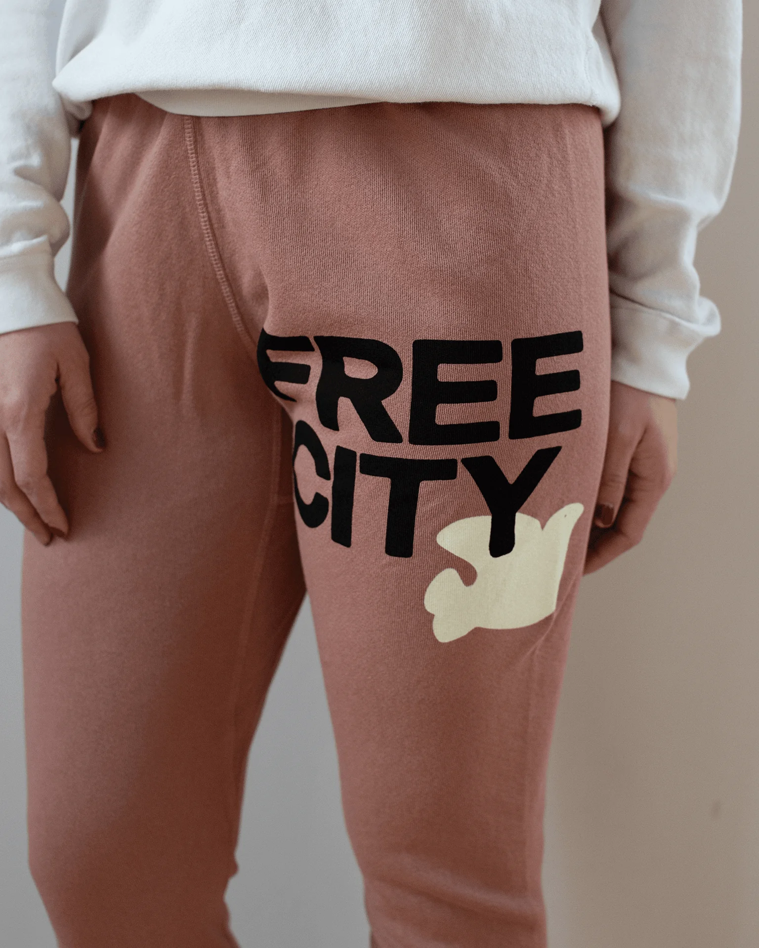 Large 3/4 Sweatpants in Hunkydory - Image 2