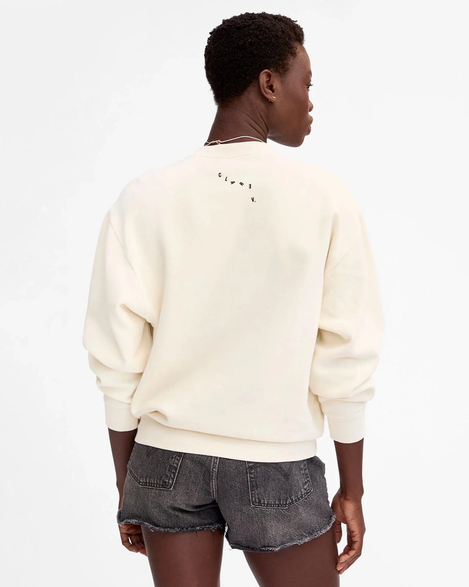 Le Sex, Le Drugs, Le Rock n' Roll Oversized Sweatshirt in Cream w/ Black - Image 2