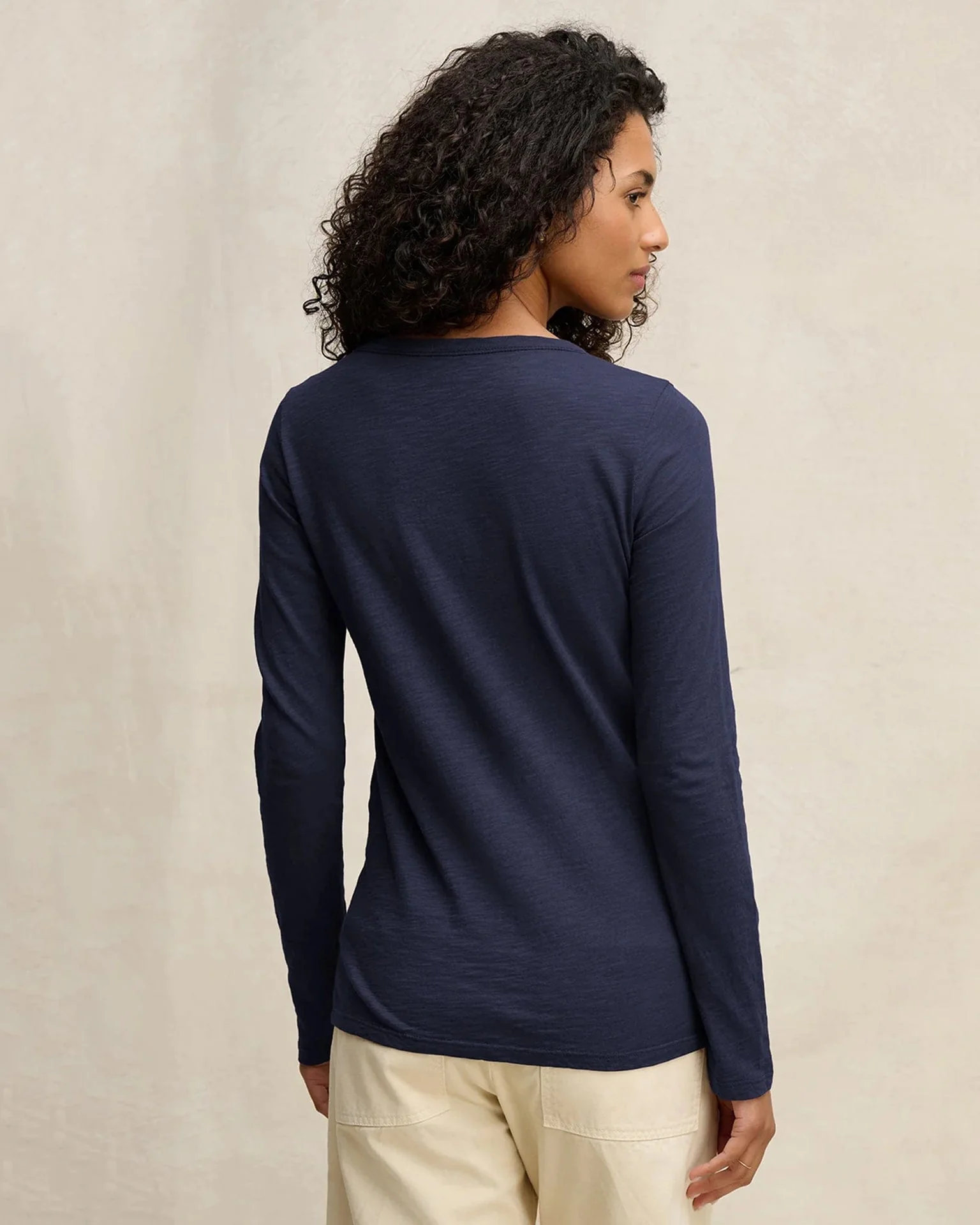 Lizzie Long Sleeve Crew in Midnight - Image 3