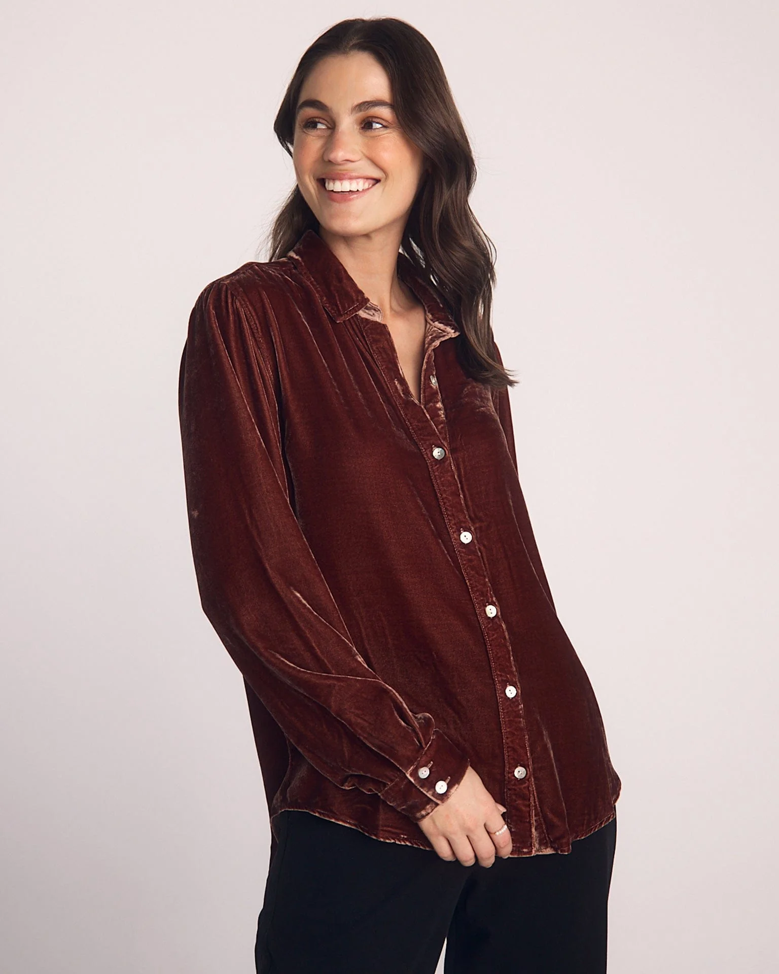 Long Sleeve Classic Shirt in Amber Honey