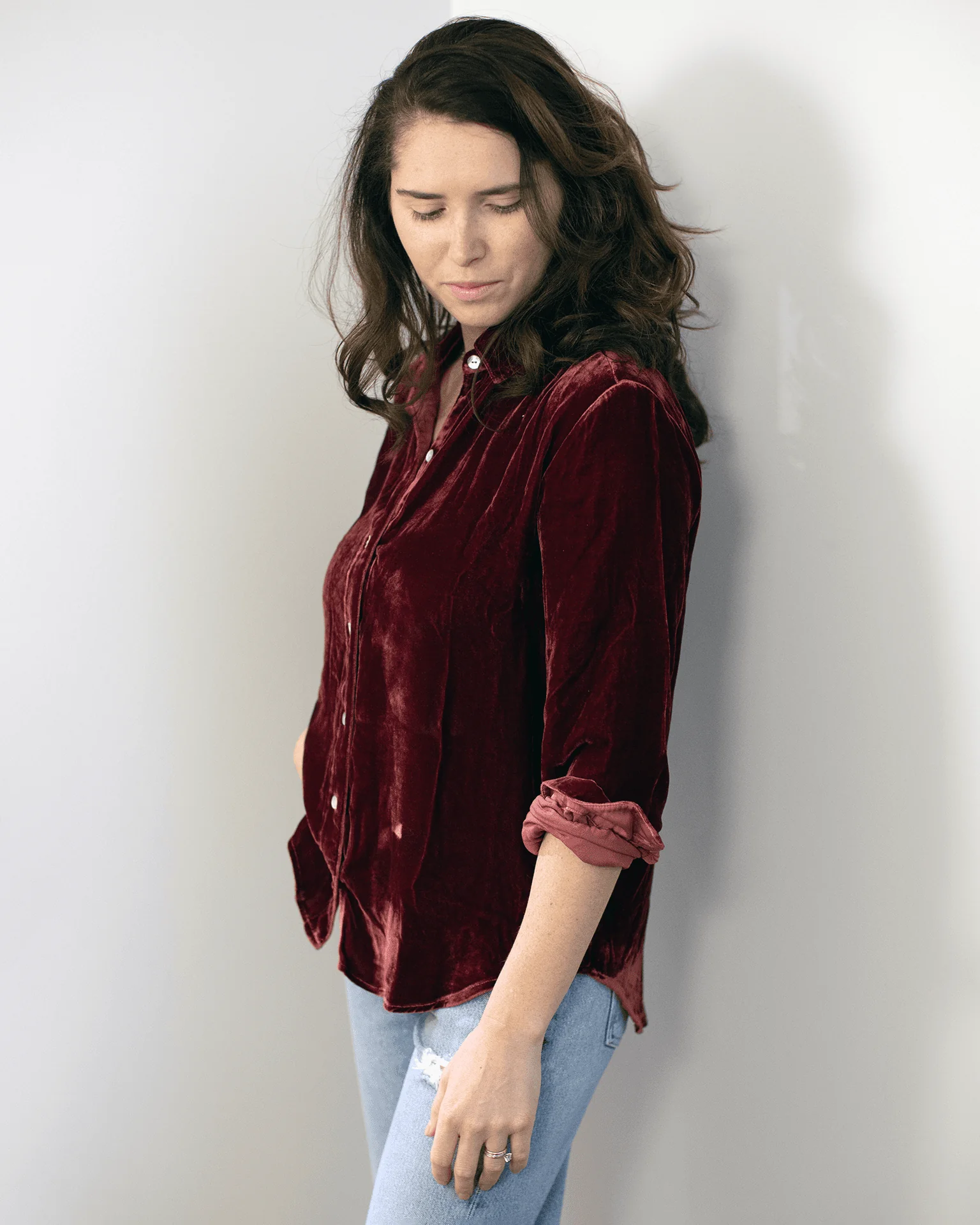 Long Sleeve Classic Shirt in Autumn Rose - Image 2
