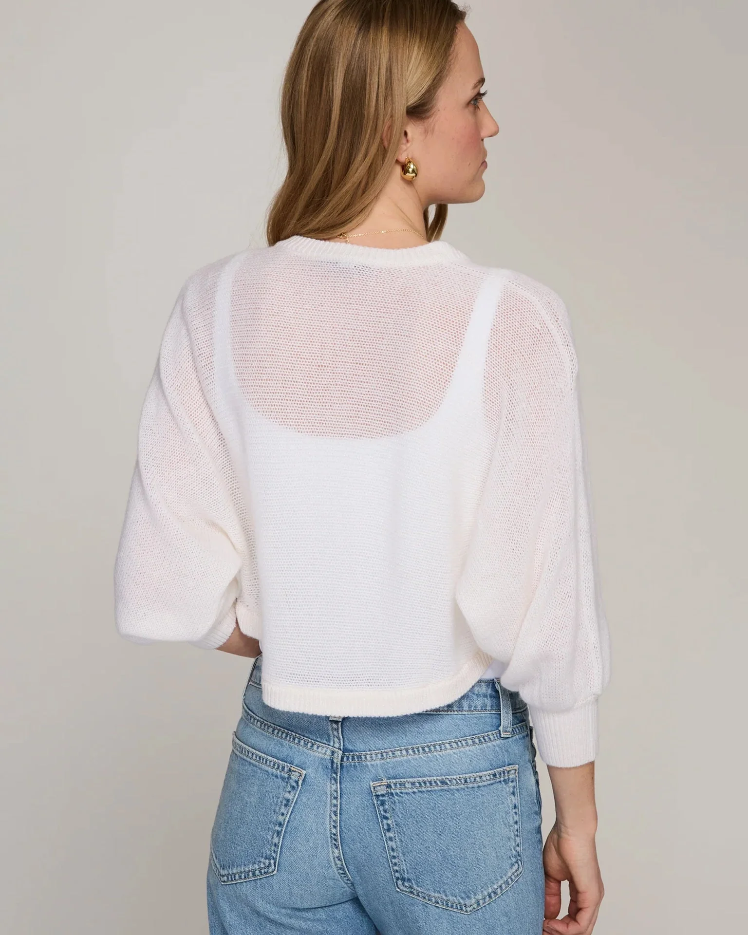 Loose Gauge Shrug in Chalk - Image 4
