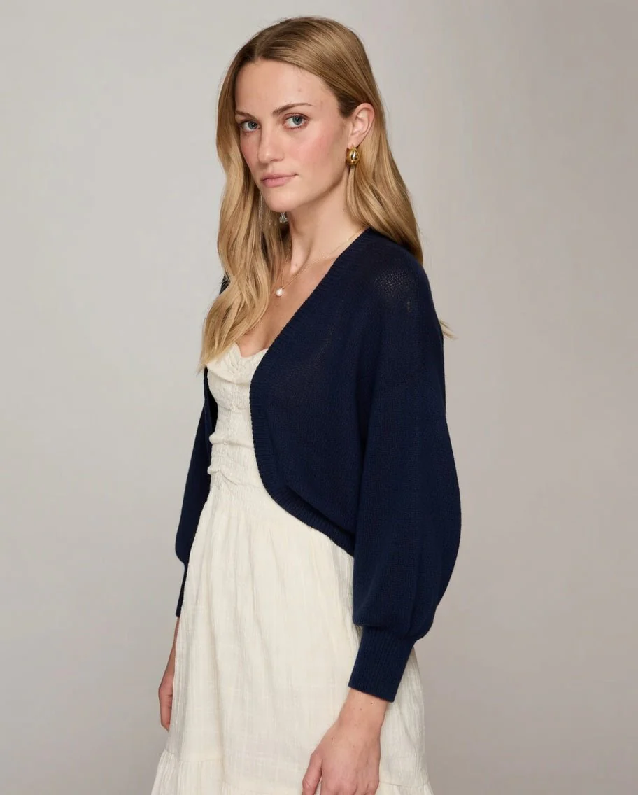 Loose Gauge Shrug in Navy