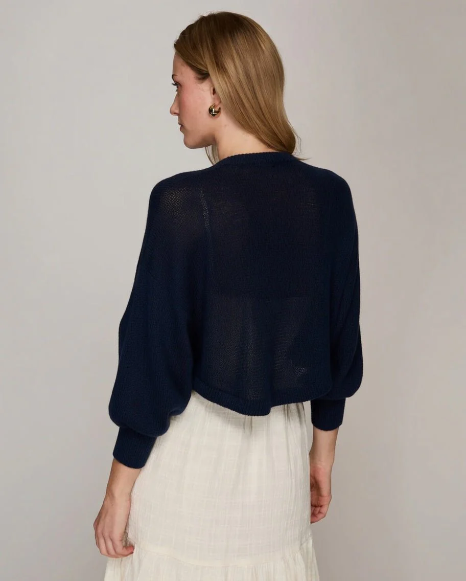 Loose Gauge Shrug in Navy - Image 2