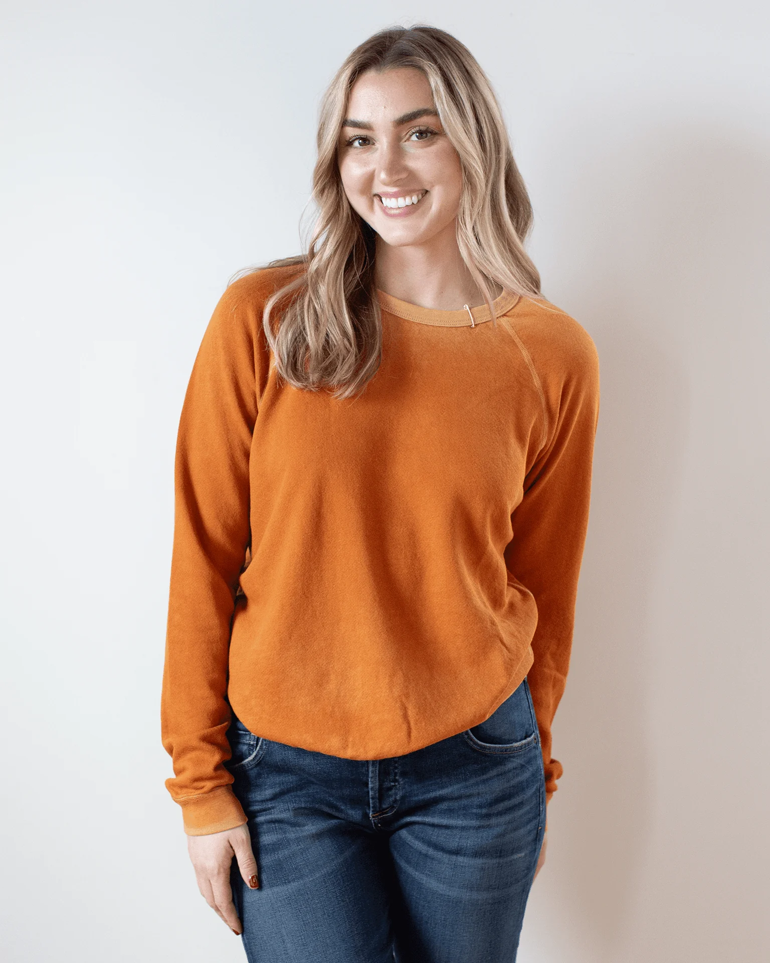 Lucky Rabbits Sweatshirt in Orange Machine