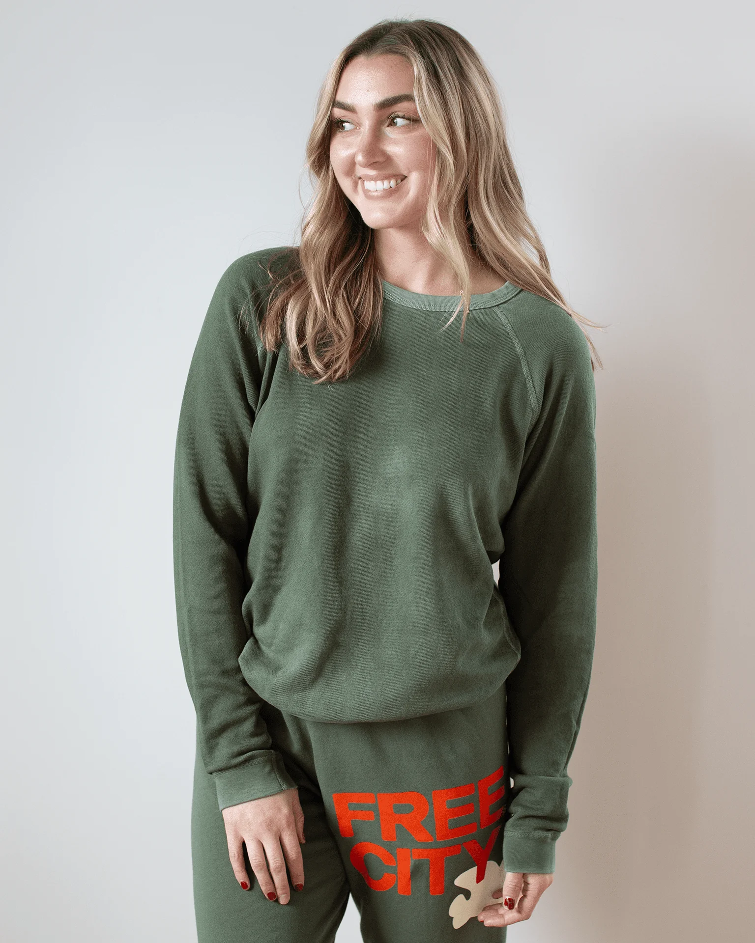Lucky Rabbits Sweatshirt in Surplus Greens