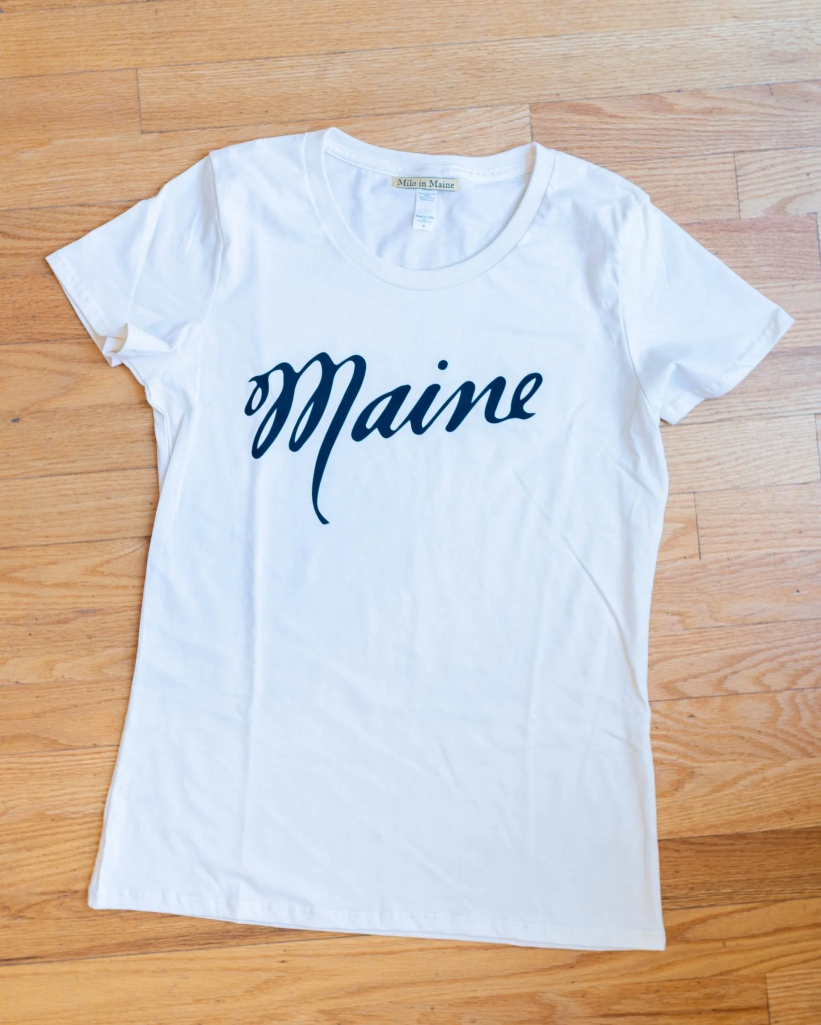 Script Maine Short Sleeve Crew In Off White - Image 4