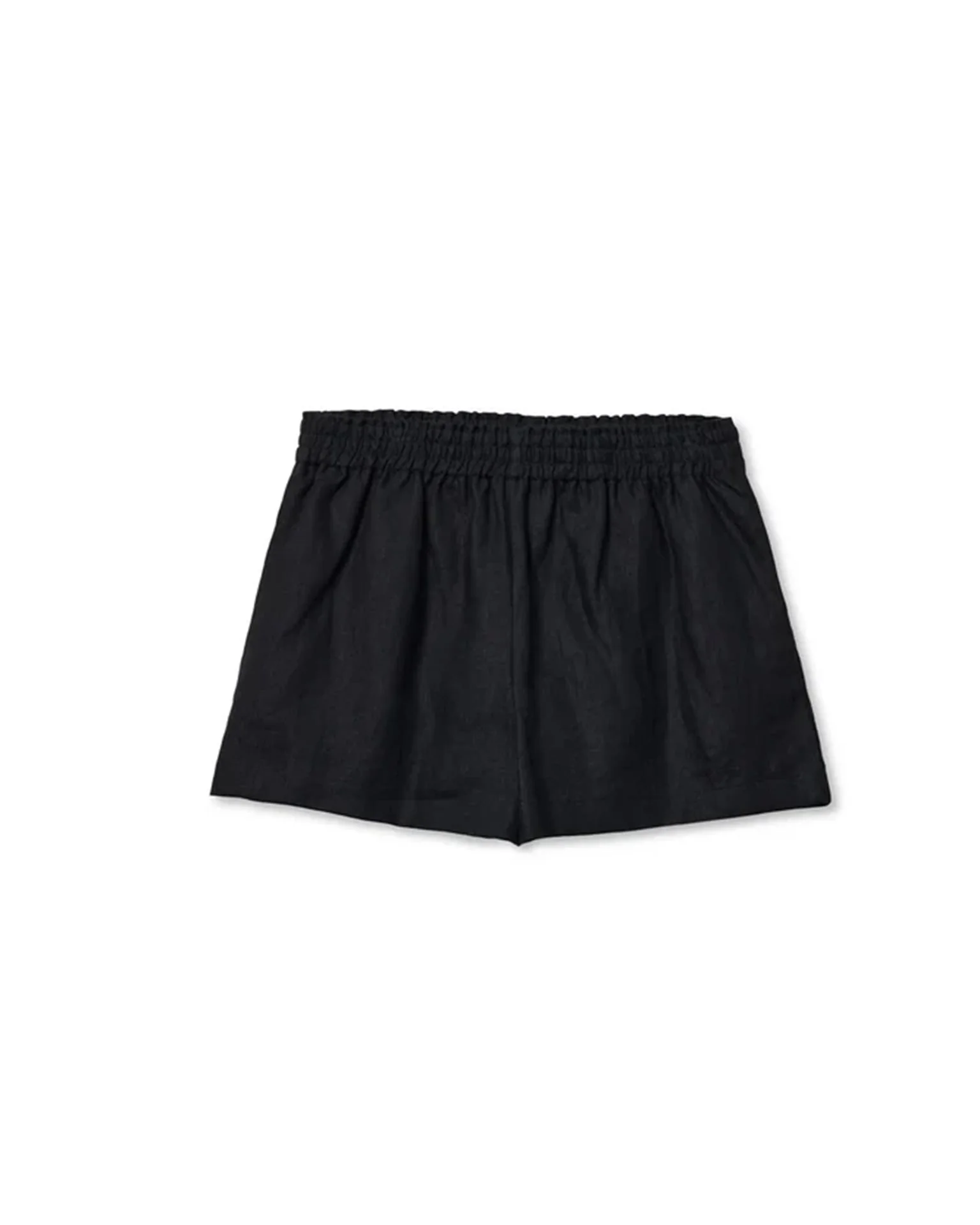 Malin - Linen Shorts in True Black - Image 4